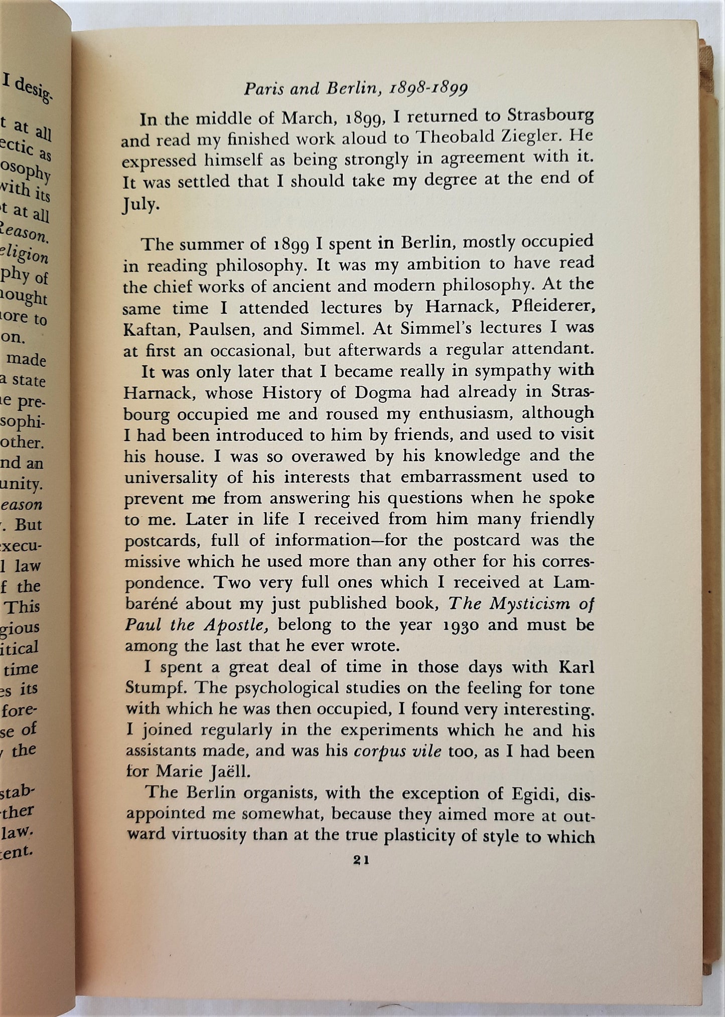 Out of My Life and Thought by Albert Schweitzer (Very good, 1949, HC, Henry Holt and Company)