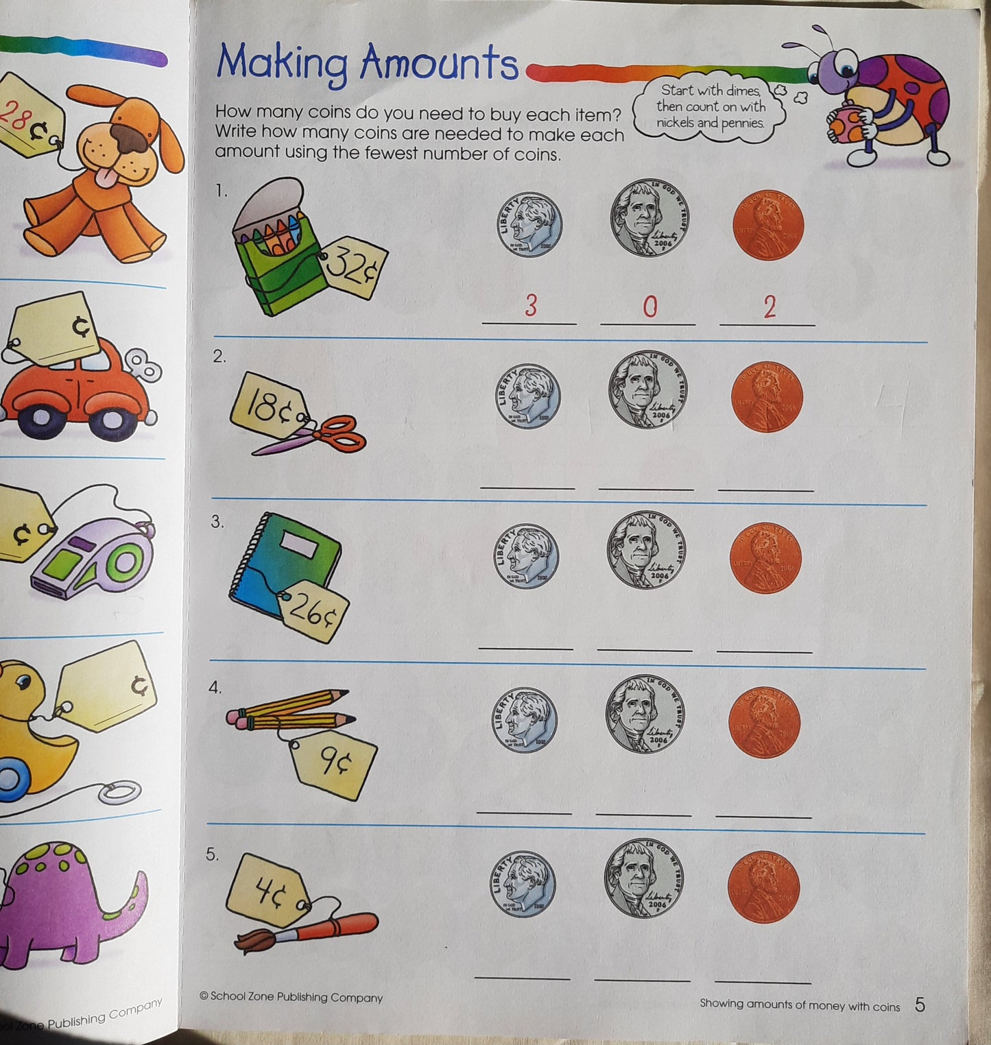 Time, Money & Fractions by Barbara Irvin; Jennifer Neumann (Good, 2007, Pbk, 128 pages, School Zone)