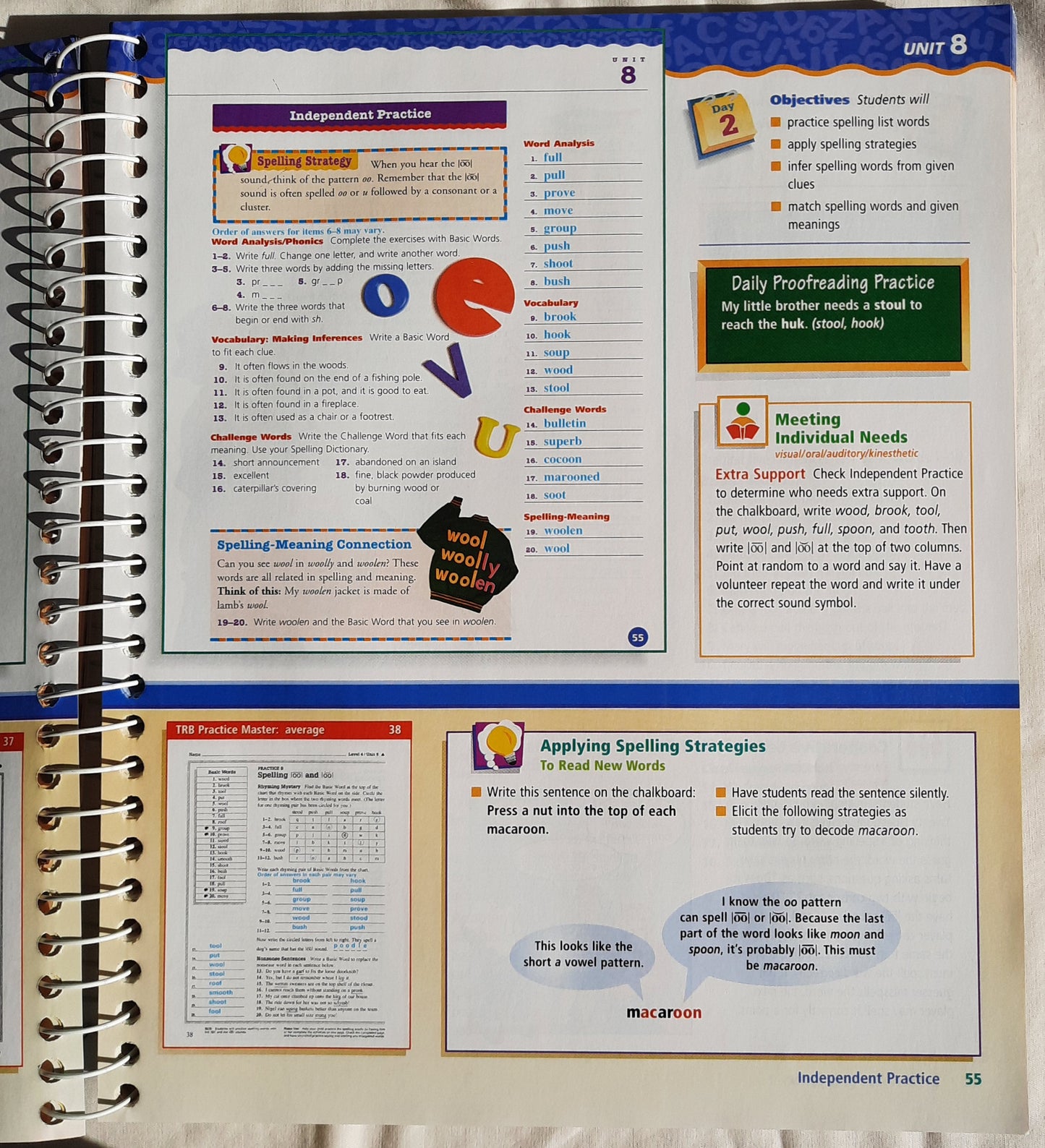 Spelling & Vocabulary Level 4 Teacher Edition by Shane Templeton (Very good, Spiral-bound, 1998, Houghton Mifflin, 378 pages)