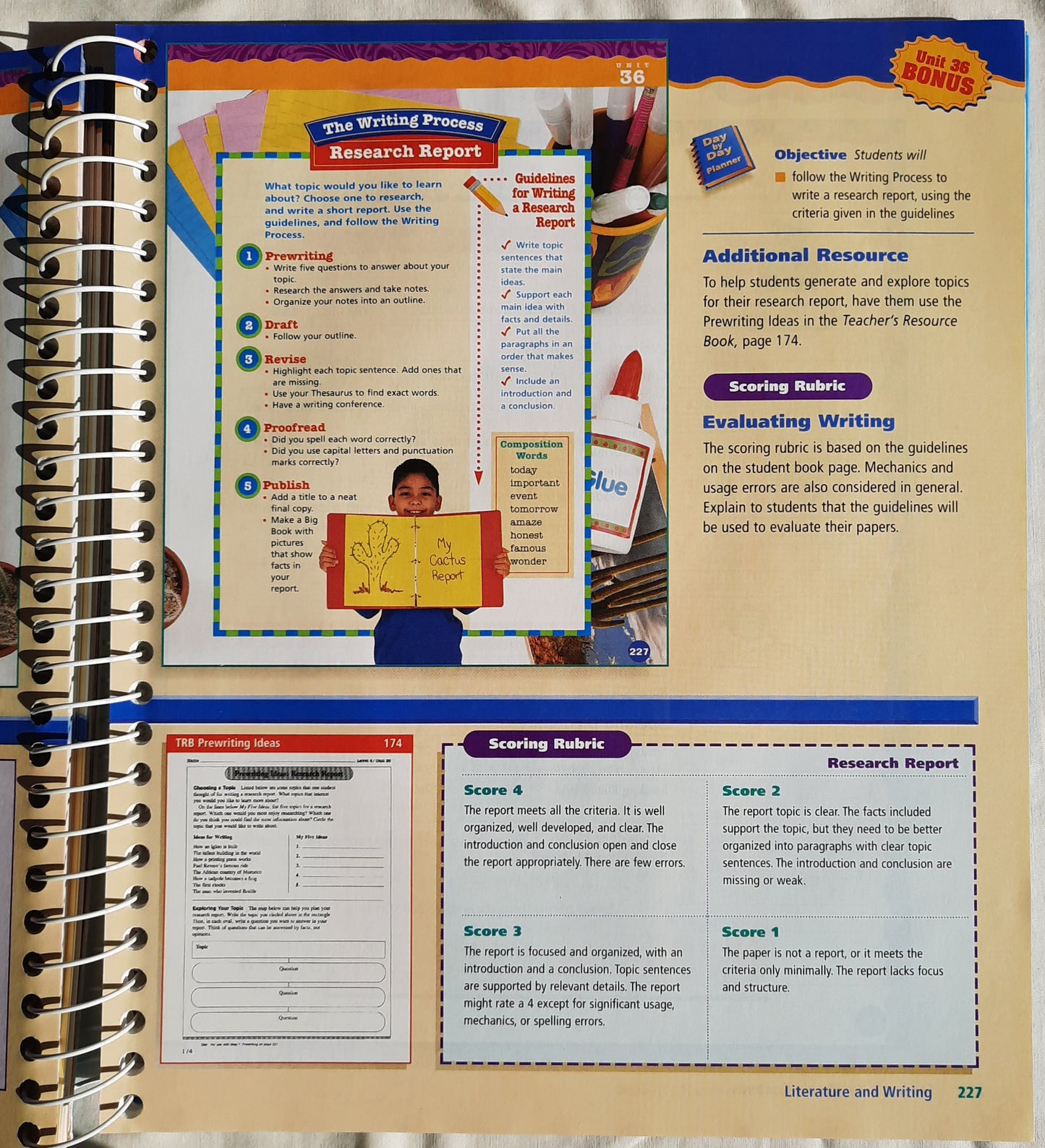 Spelling & Vocabulary Level 4 Teacher Edition by Shane Templeton (Very good, Spiral-bound, 1998, Houghton Mifflin, 378 pages)