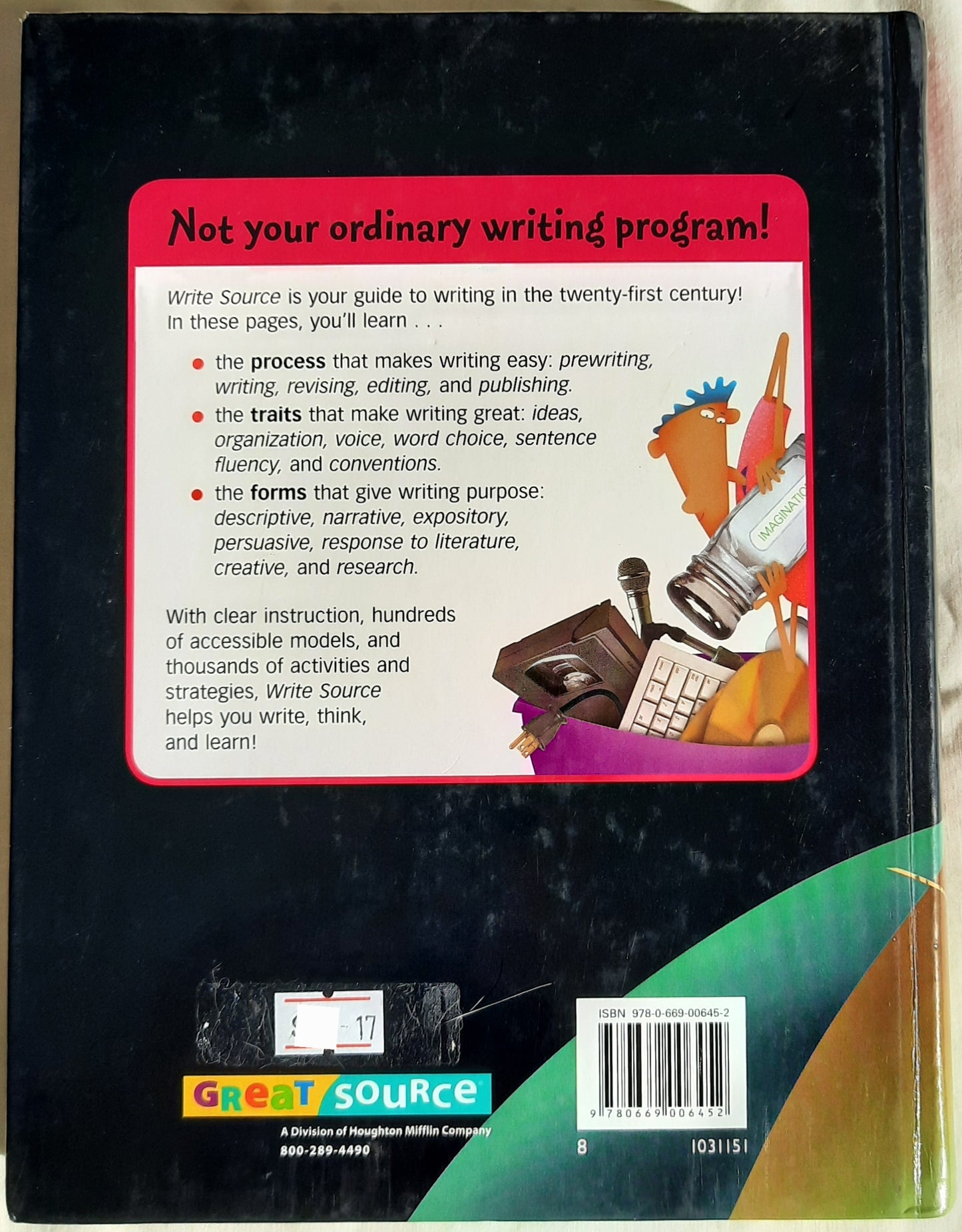 Write Source Student Book by Patrick Sebanek; Dave Kemper (Very good, 2009, HC, 784 pages, Great Source Education)