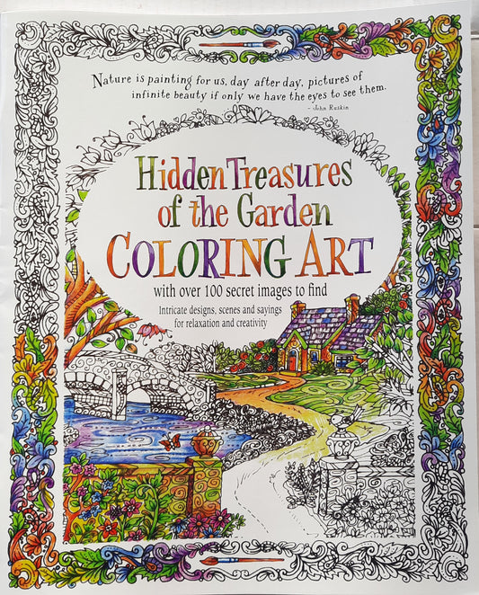 Hidden Treasure of the Garden Coloring Art by Product Concepts (New, 2016, PBk, 24 pages)