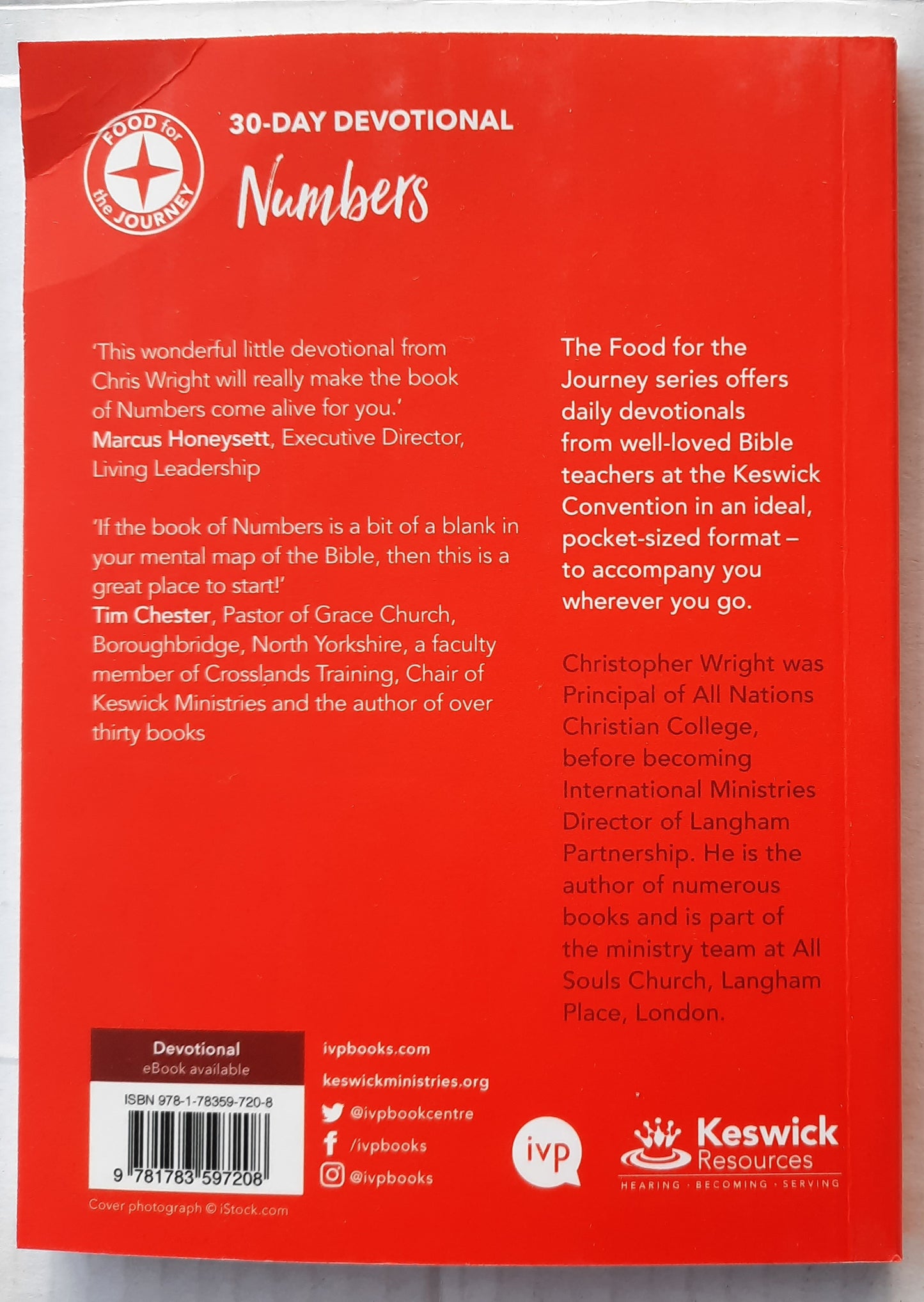 30-Day Devotional: Numbers by Christopher Wright; Elizabeth McQuoid (New, 2018, PBk, 100 pages, Keswick)