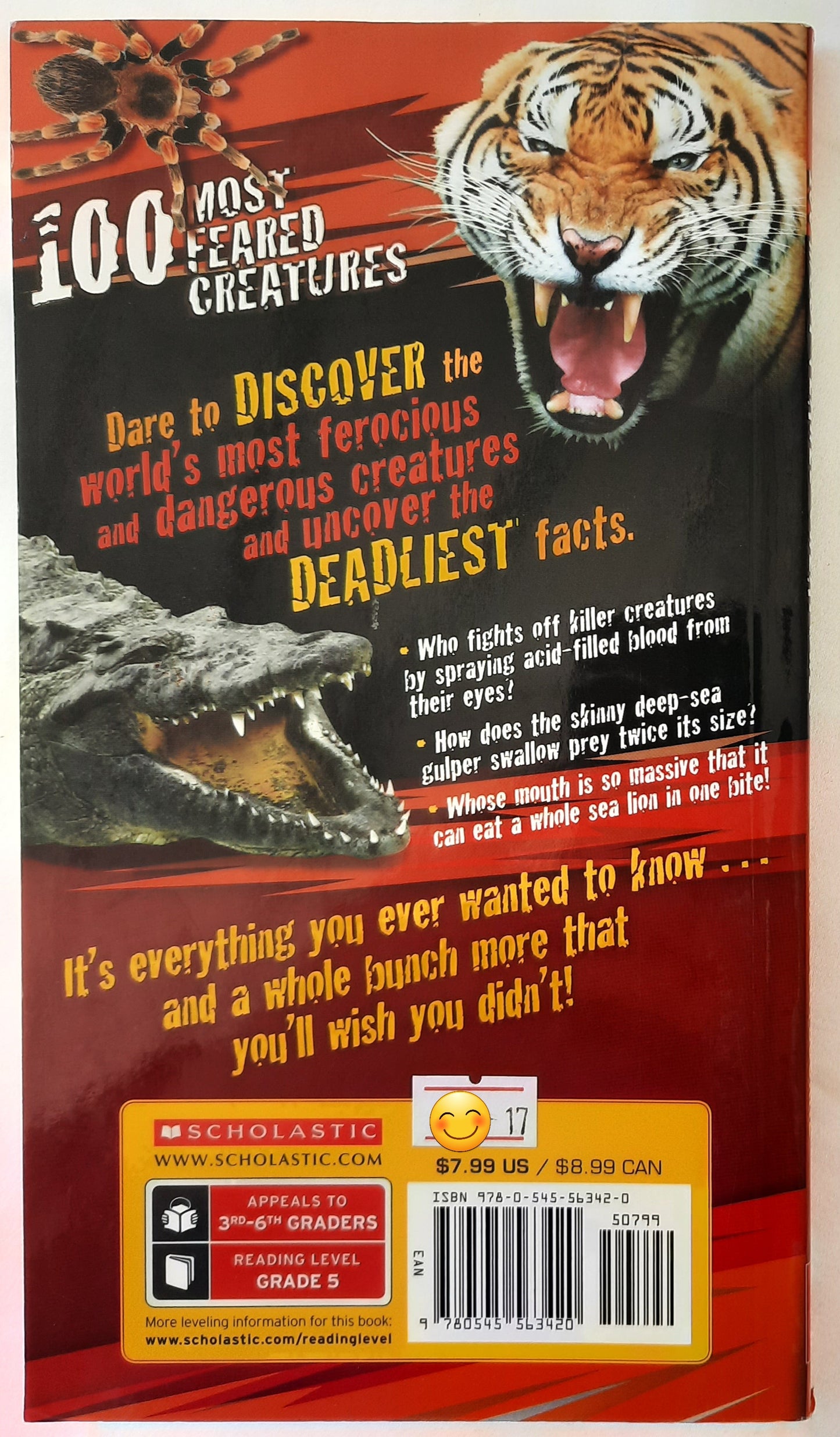 100 Most Feared Creatures by Cary Scott; Anna Claybourne (Very Good, 2013, Pbk, Scholastic, 112 pages)