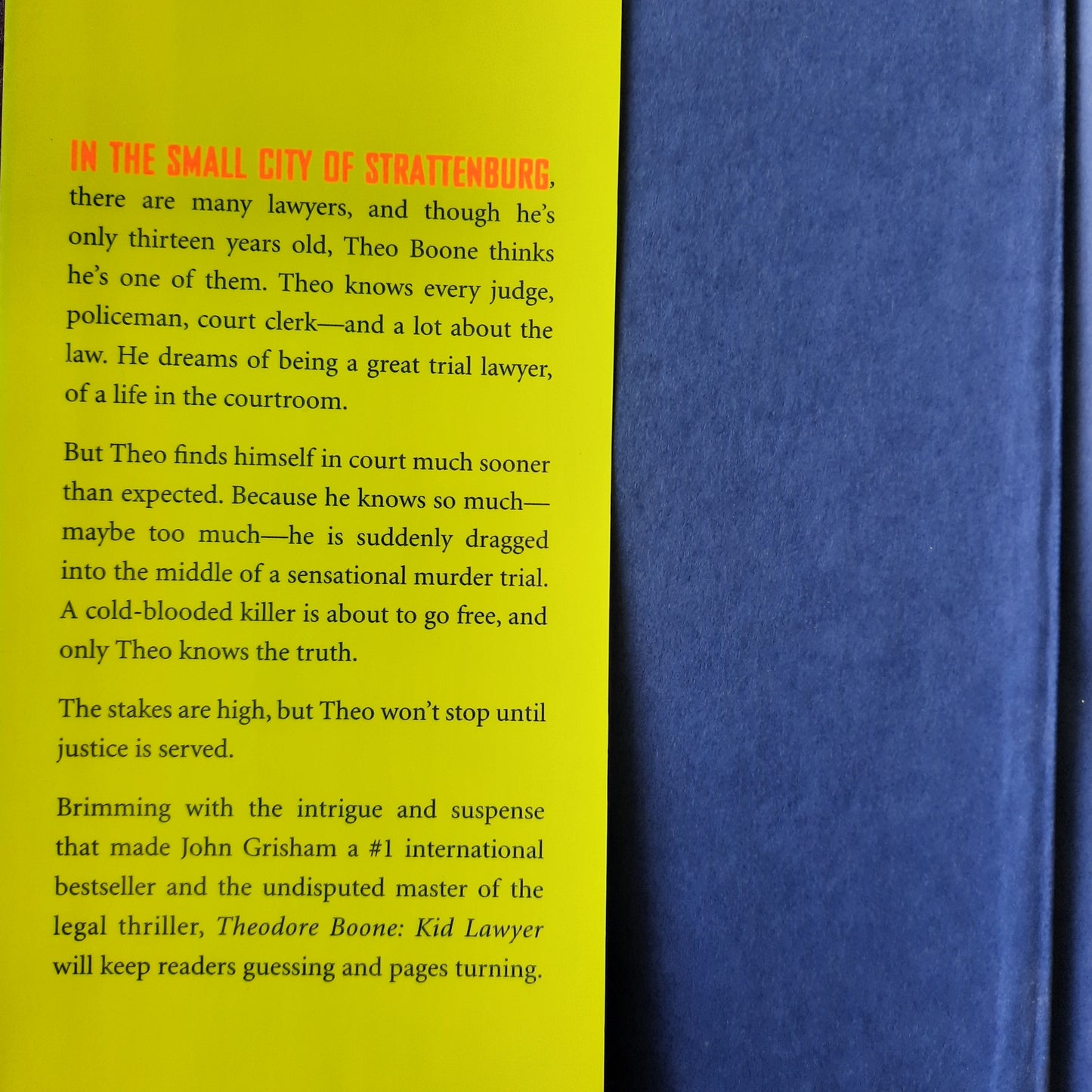 Theodore Boone: Kid Lawyer by John Grisham (Very Good, 2010, HC, 263 pgs, Dutton)