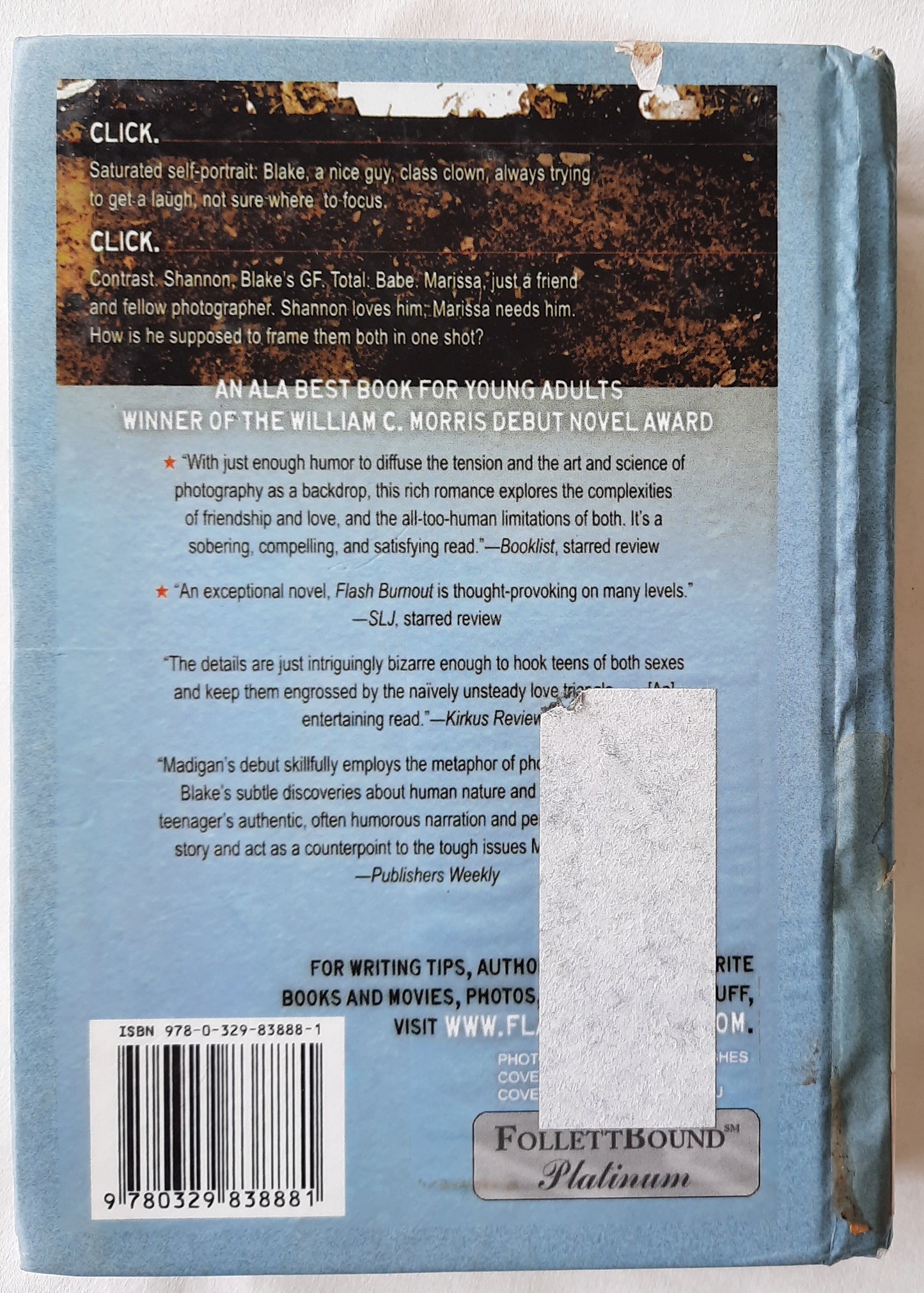 Flash Burnout by L.K. Madigan (Good, 2009, HC, 332 pgs, Graphia)