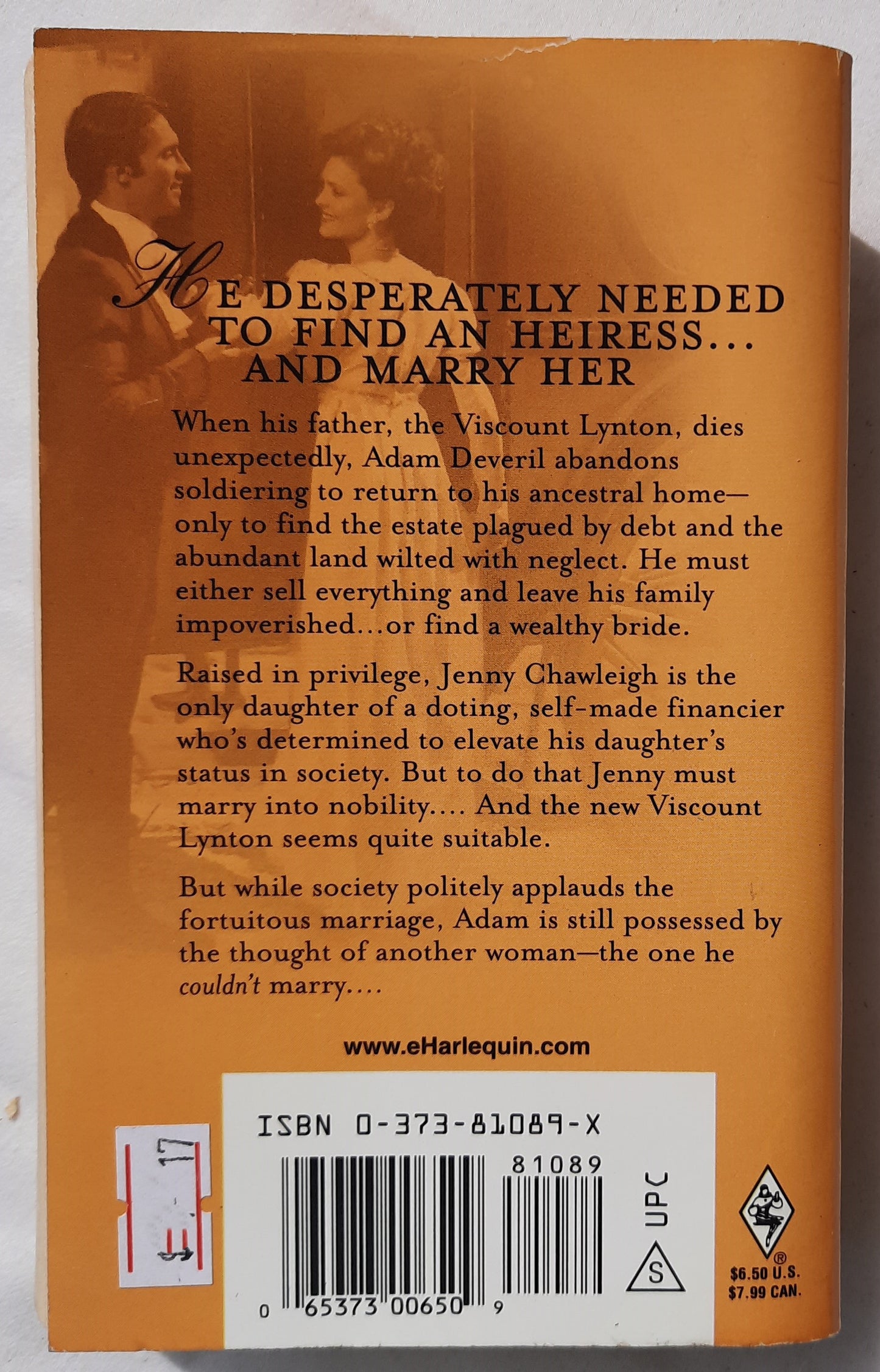 Die Heirat wider Willen von Georgette Heyer (Sehr gut, 2005, Taschenbuch, 409 Seiten, Harlequin)