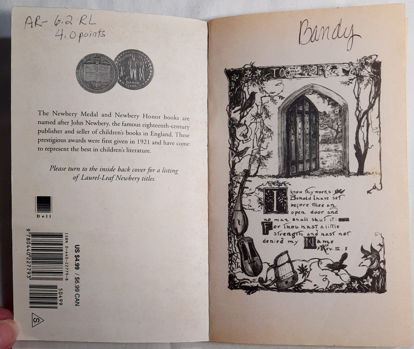 The Door in the Wall by Marguerite de Angeli (Good, 1998, Pbk, 121 pages, Bantam Doubleday Dell)