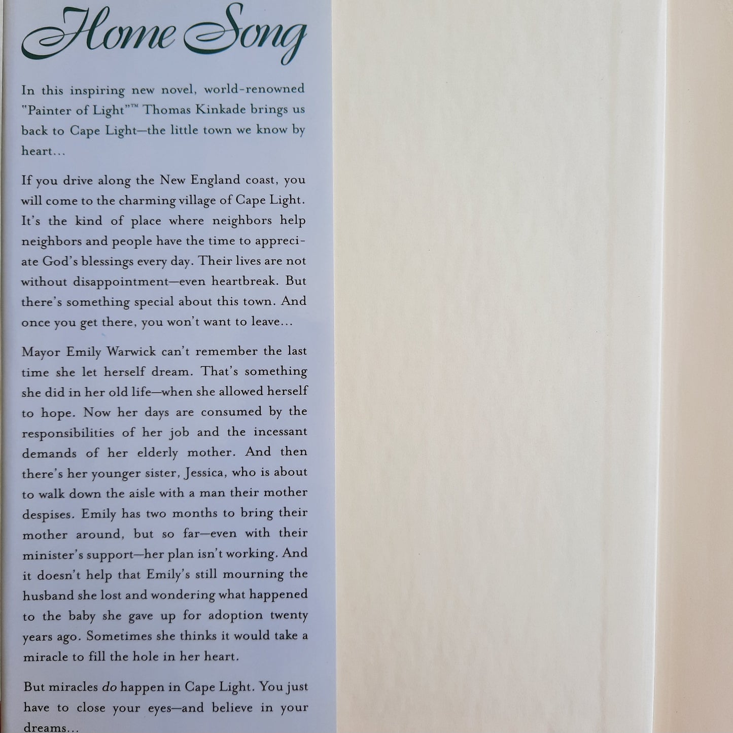 Home Song #2 by Thomas Kinkade; Katherine Spencer (Cape Light, Very good, 2002, HC, 377 pages, Berkley)
