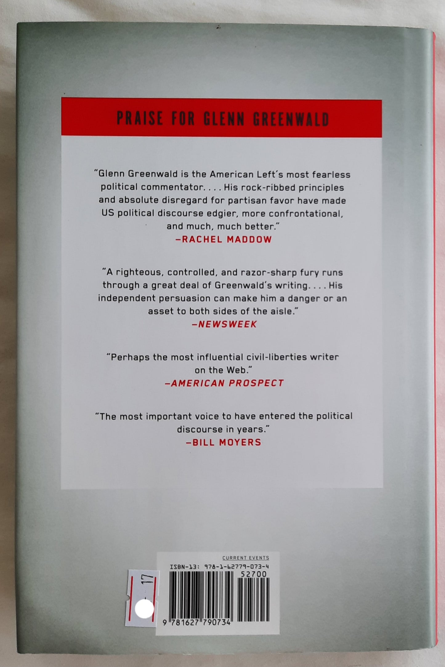 No Place to Hide: Edward Snowden, the NSA, and the U.S. Surveillance State by Glenn Greenwald (Very Good, 2014, HC, 253 pages, Metropolitan Books)