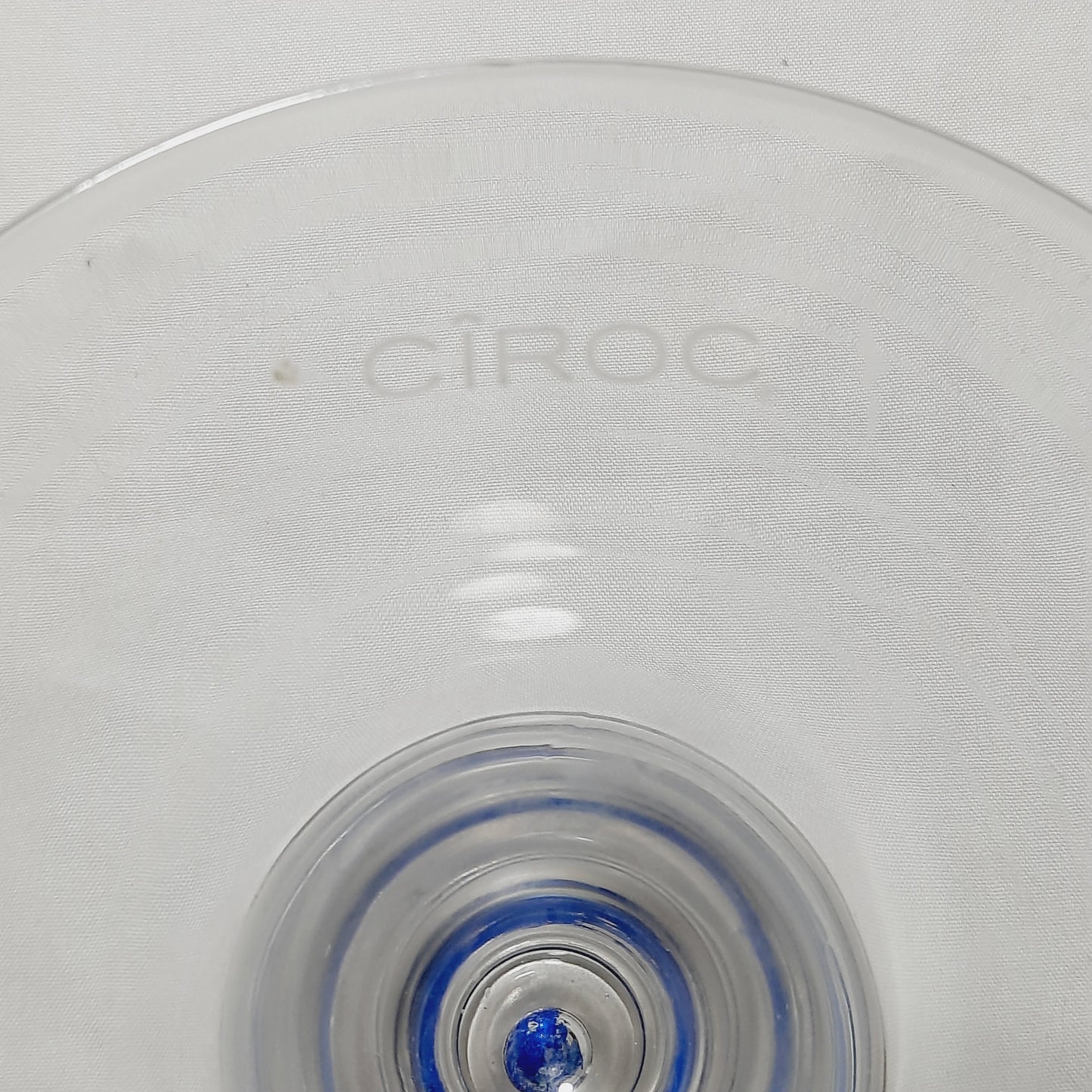 Ciroc Martini Cocktail Bubble Base Hand-Blown, Tapered Glass 5" High x 4.75" Wide