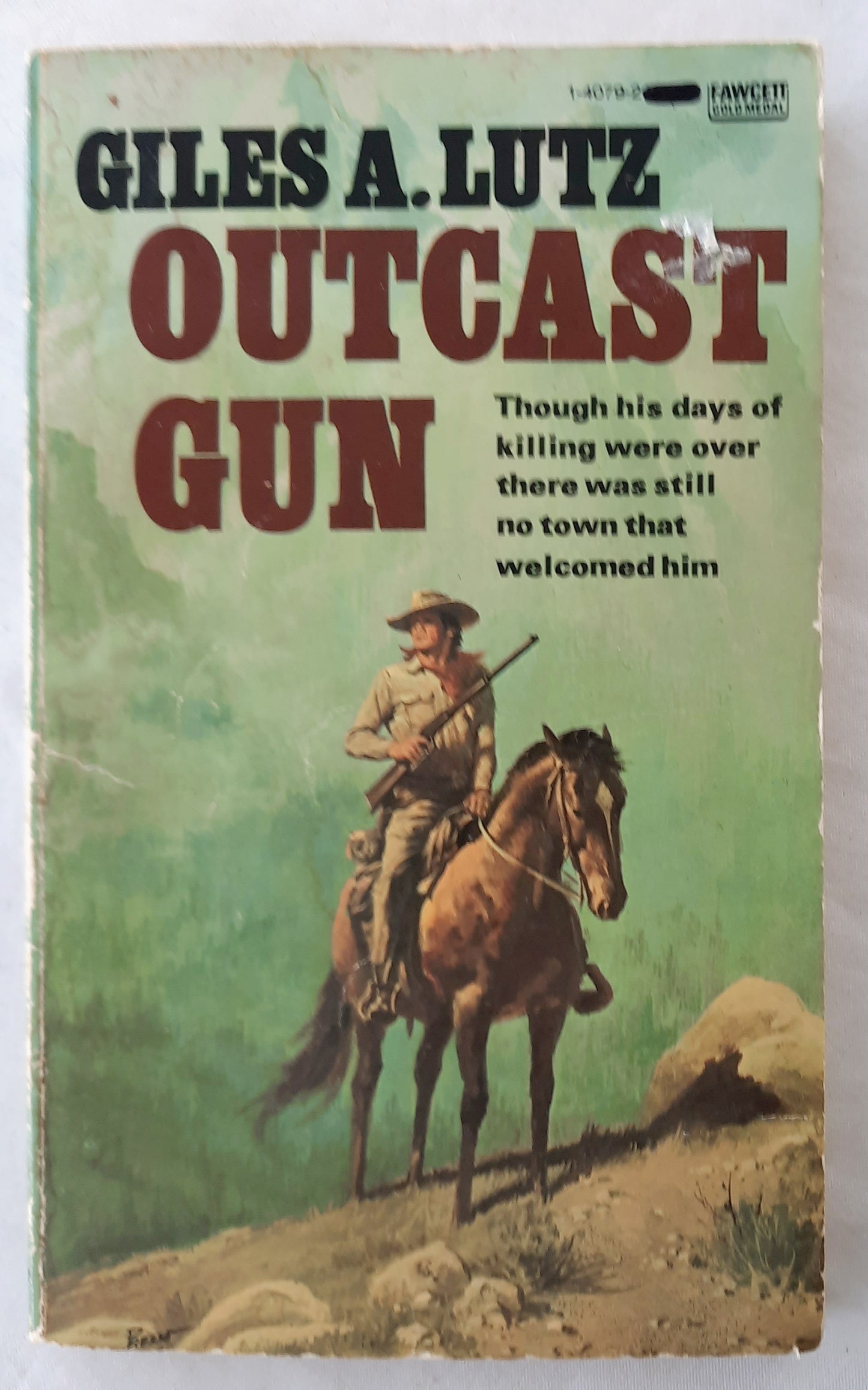Outcast Gun by Giles A. Lutz (Good, Pbk, Fawcett)