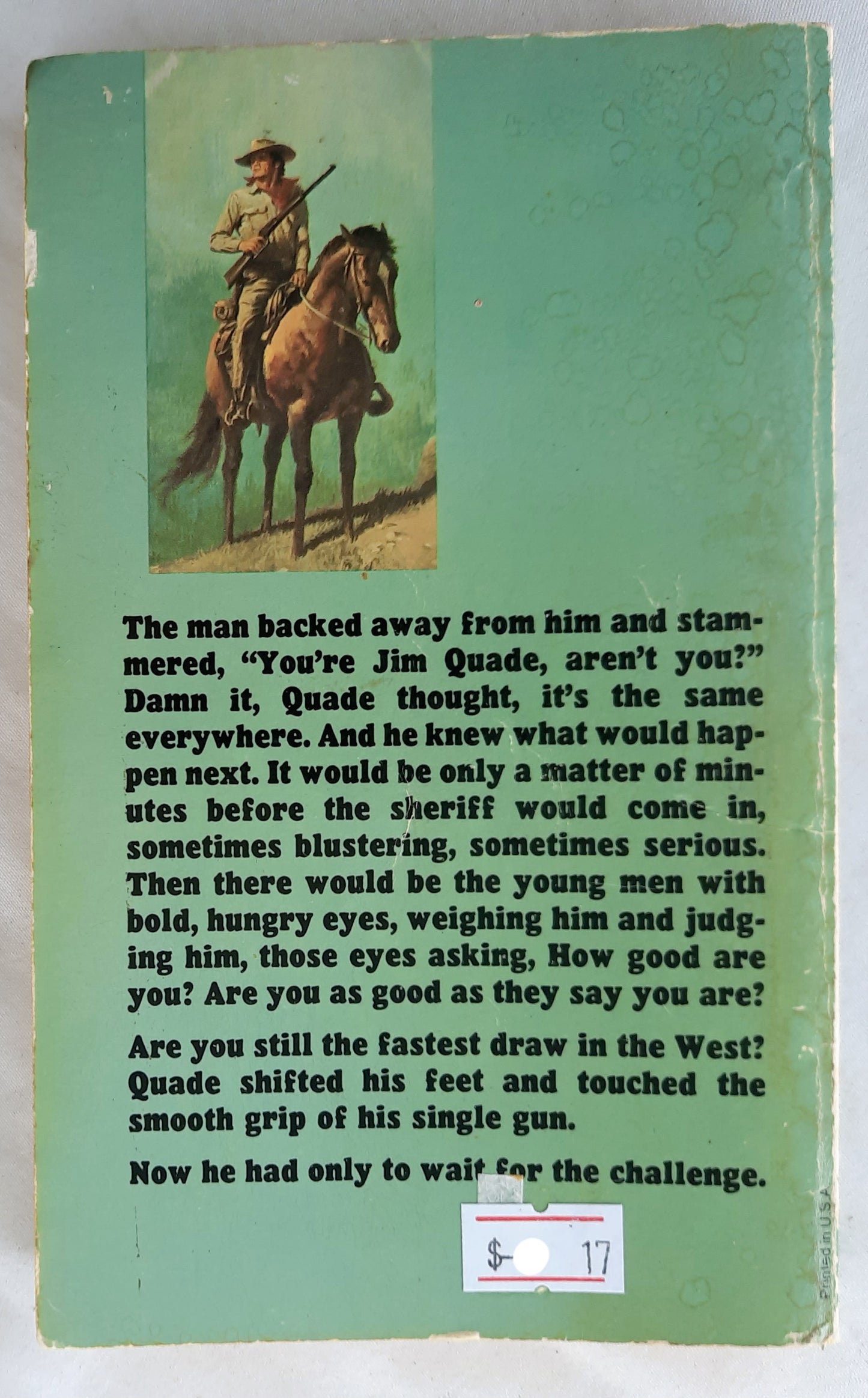 Outcast Gun by Giles A. Lutz (Good, Pbk, Fawcett)