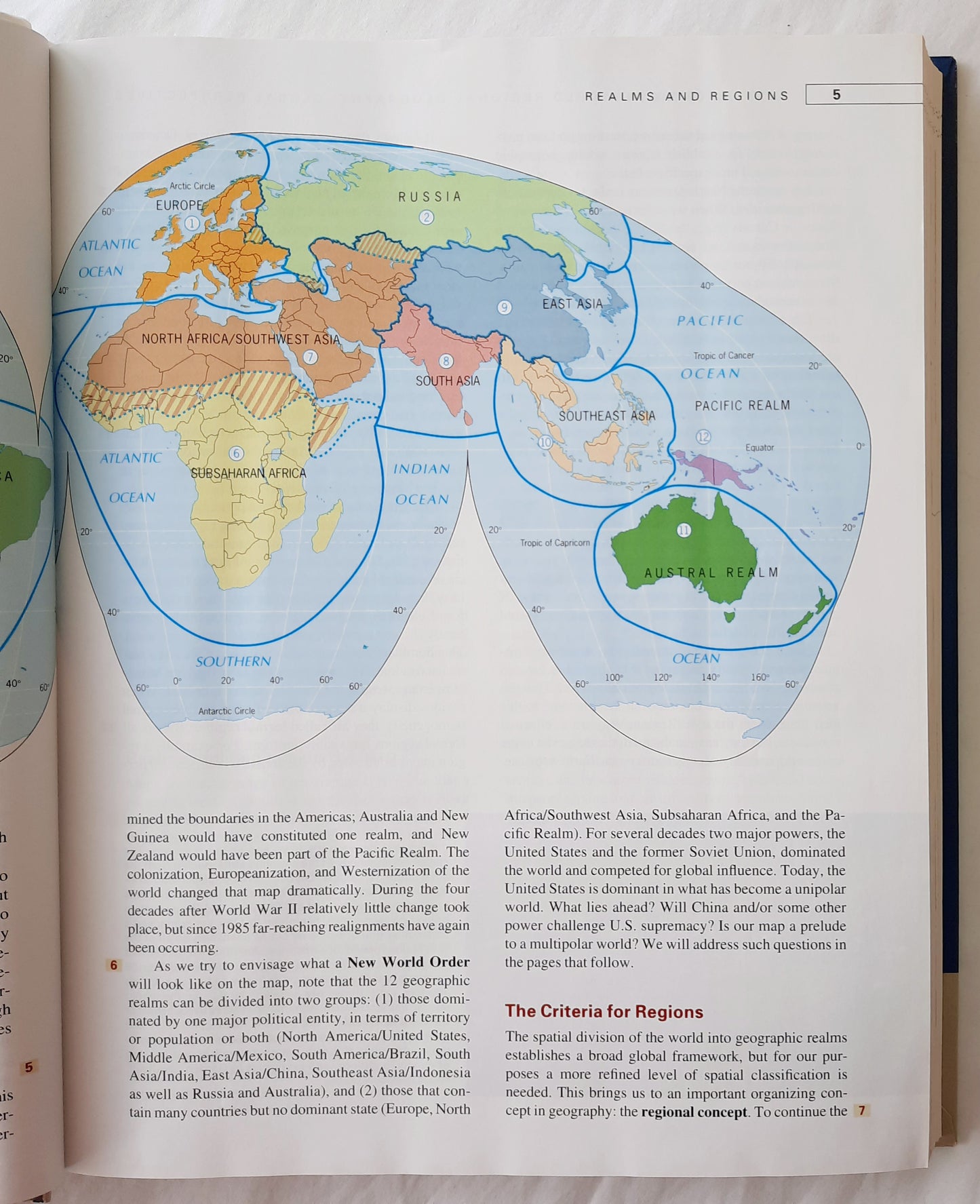 Regions Geography: Realms, Regions, and Concepts 12th Edition by H.J. de Blij; Peter O. Muller (Very good, 2006, HC, 652 pages, JOhn Wiley & Sons)