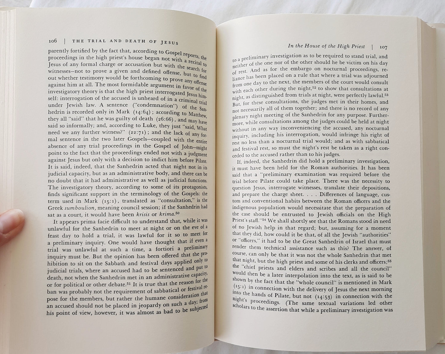 The Trial and Death of Jesus by Haim Cohn (Very good, HC, 419 pages, HarperCollins)