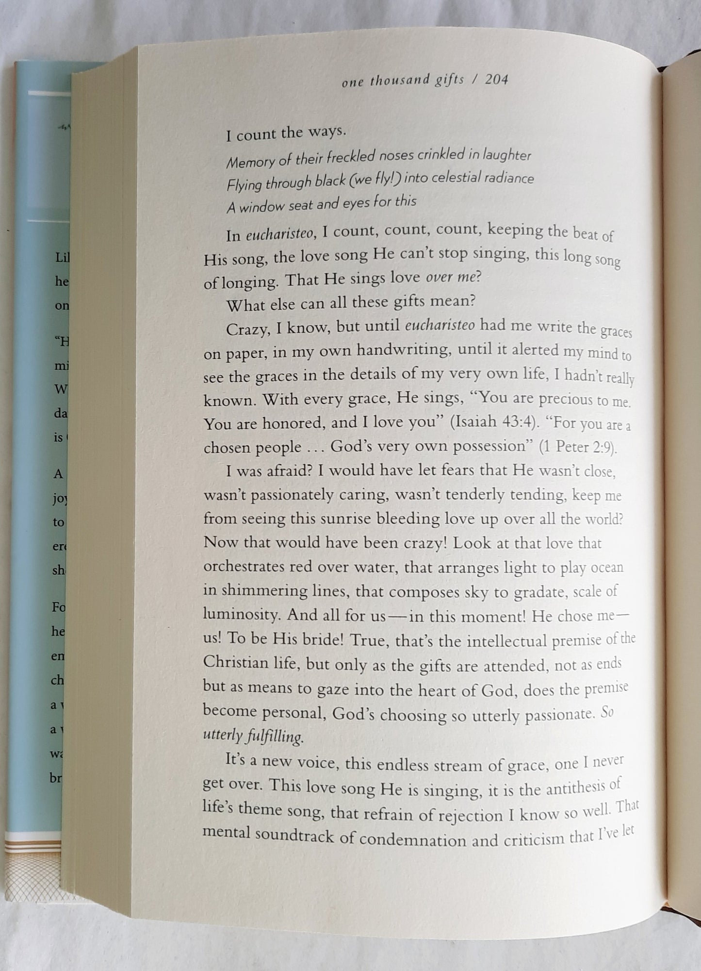 One Thousand Gifts by Ann Voskamp (Like new, 2010, HC, 237 pages, Zondervan)