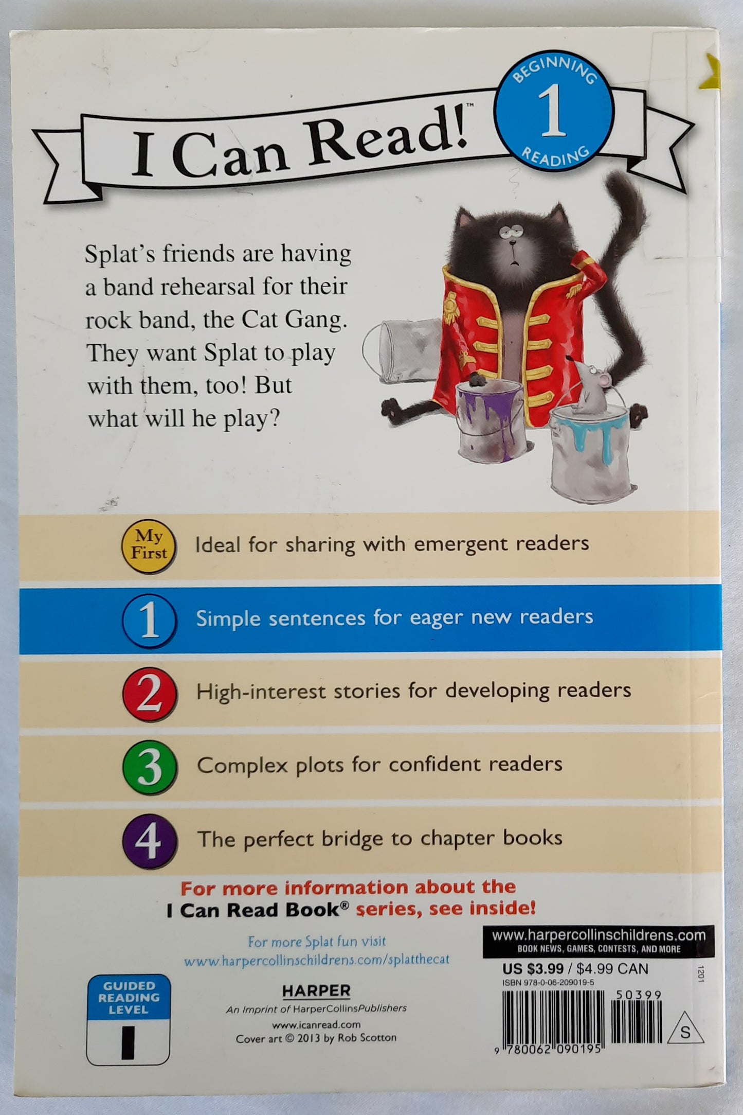 Splat the Cat With a Bang and a Clang by Rob Scotton (Very good, 2013, Pbk, 32 pages, Harper)