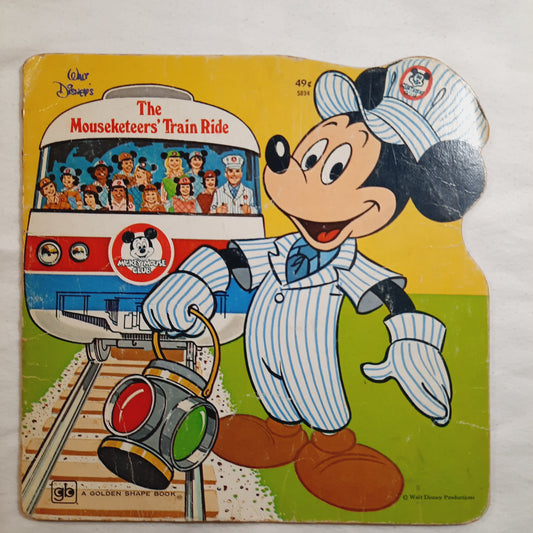 Golden Press: The Mouseketeers' Train Ride by Walt Disney (Good, 1977, Pbk, 24 pages, A Golden Shape Book)