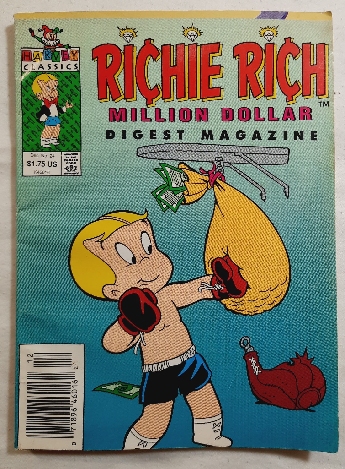 Richie Rich Million Dollar Digest Magazine by Harvey Classics (Very Good, Dec. No. 24 1991)