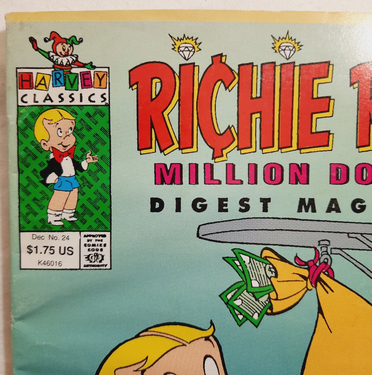 Richie Rich Million Dollar Digest Magazine by Harvey Classics (Very Good, Dec. No. 24 1991)