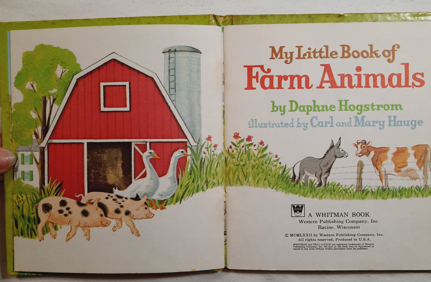 My Little Book of Farm Animals by Daphne Hogstrom (Good, Whitman, HC)