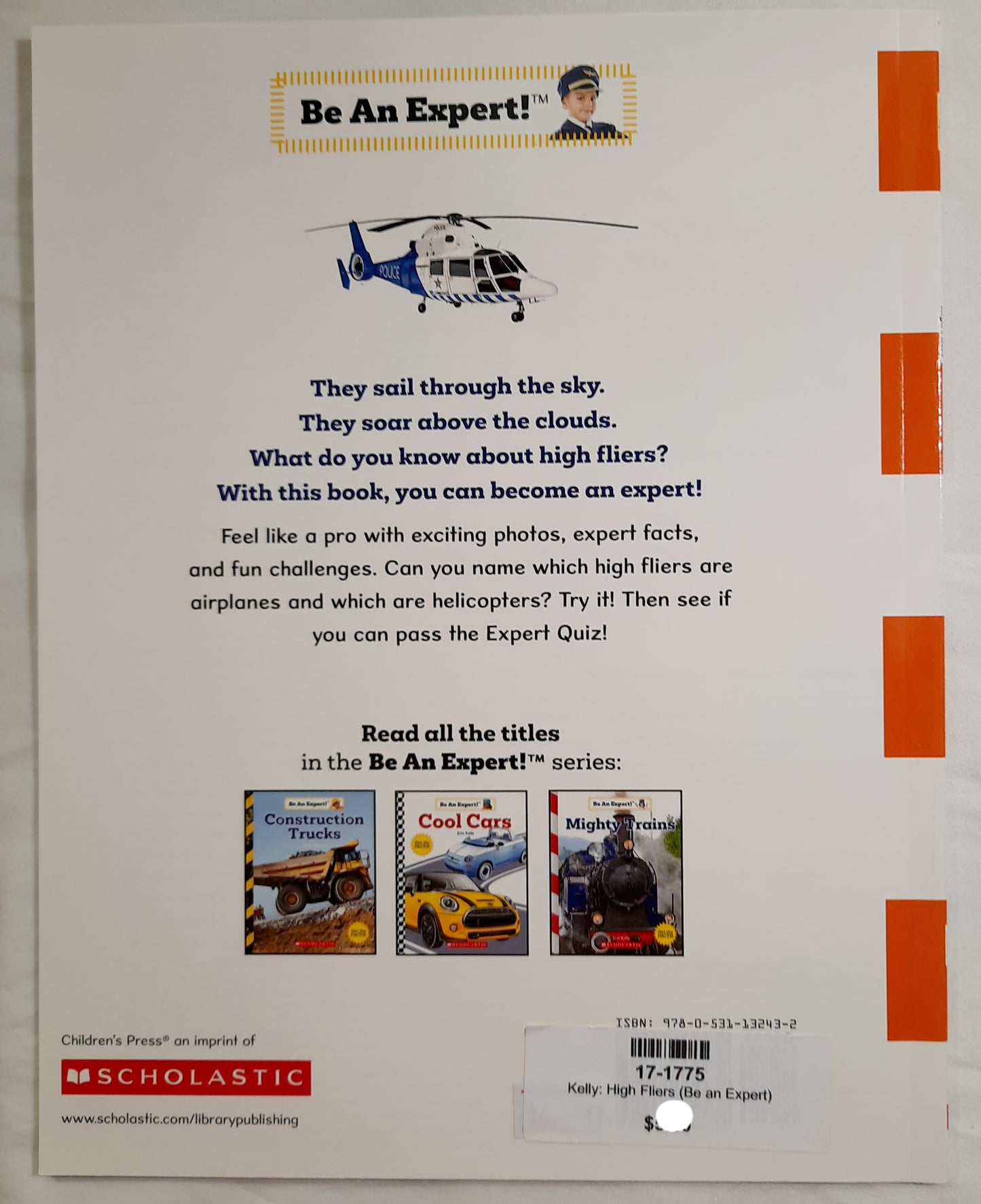 High Fliers (Be an Expert) by Erin Kelly (New, 2020, Pbk, 24 pages, Scholastic)
