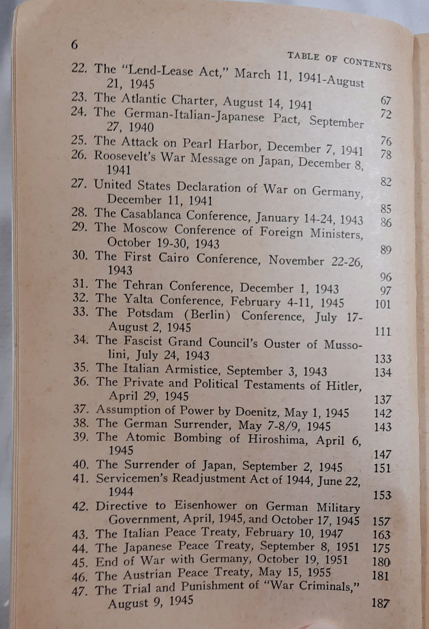 Historic Documents of World War II by Walter C. Langsam (Good, 1958, Pbk, 192 pages, D. Van Nostrand)