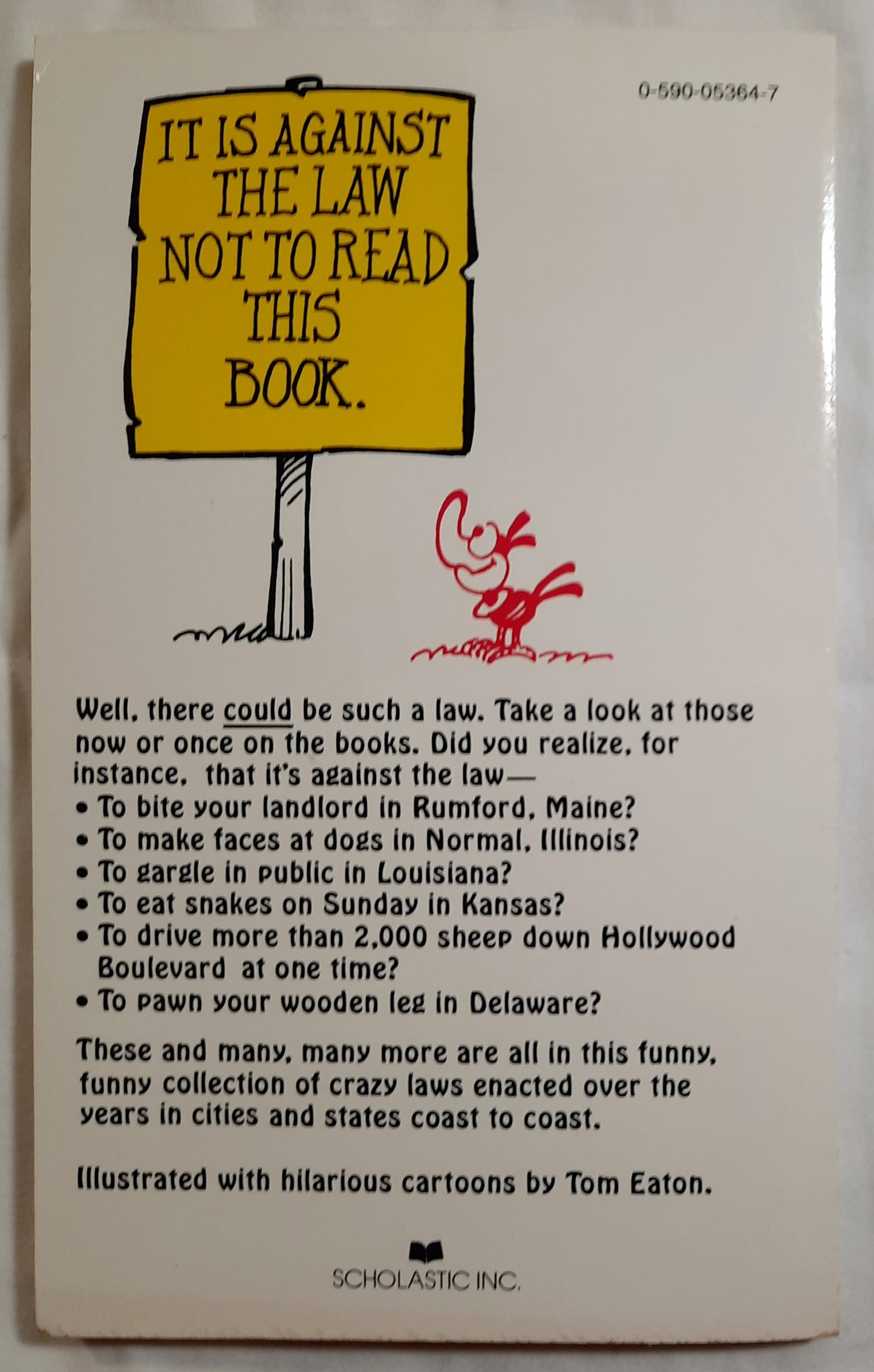 Crazy Laws by Dick Hyman (Very good, 1979, Pbk, 90 pages, Scholastic)