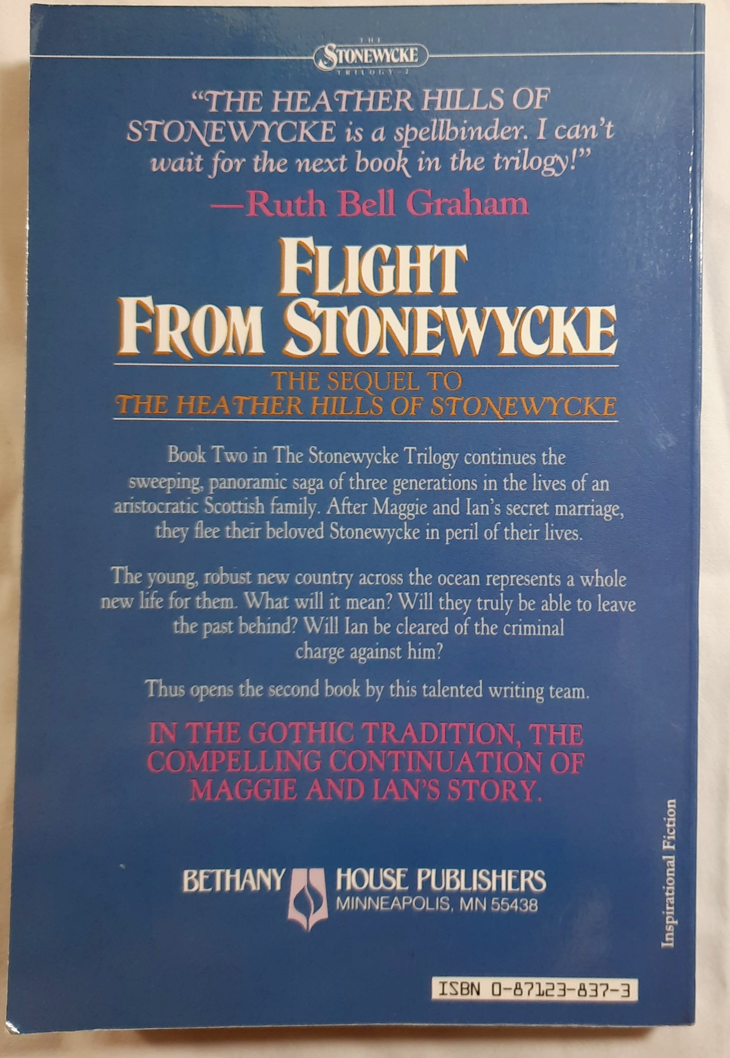 Flight from Stonewycke #2 by Michael Phillips; Judith Pella (Stonewycke Trilogy, Very good, 1985, Pbk, 256 pages, Bethany House)