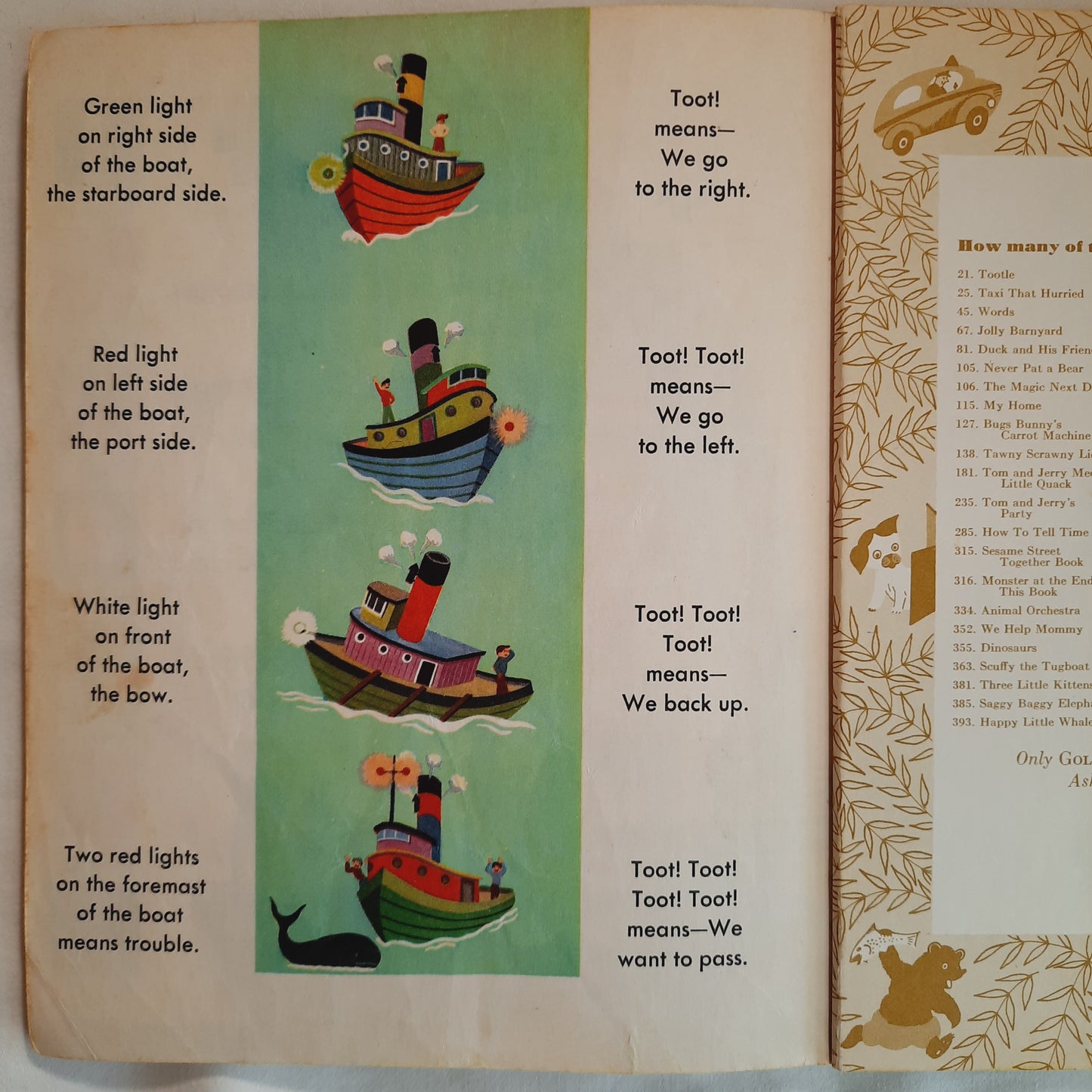 Boats by Ruth Mabee Lachman; Lenora & Herbert Combes (Good, 1972, HC, Golden Press)