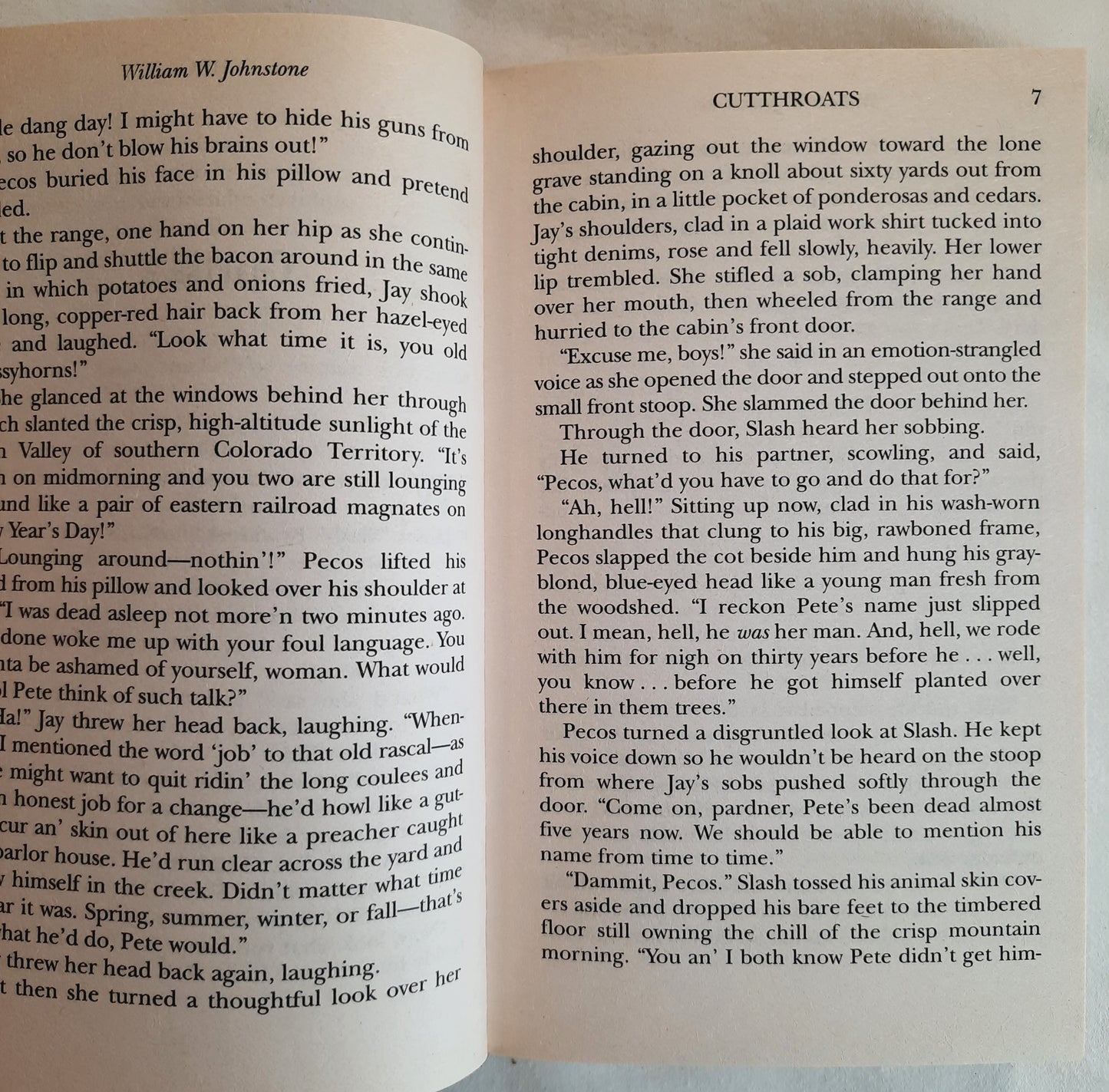 Cutthroats by William W. Johnstone; J.A. Johnstone (Slash and Pecos Western, Very good, 2019, Pbk, 412 pages, Pinnacle Books)