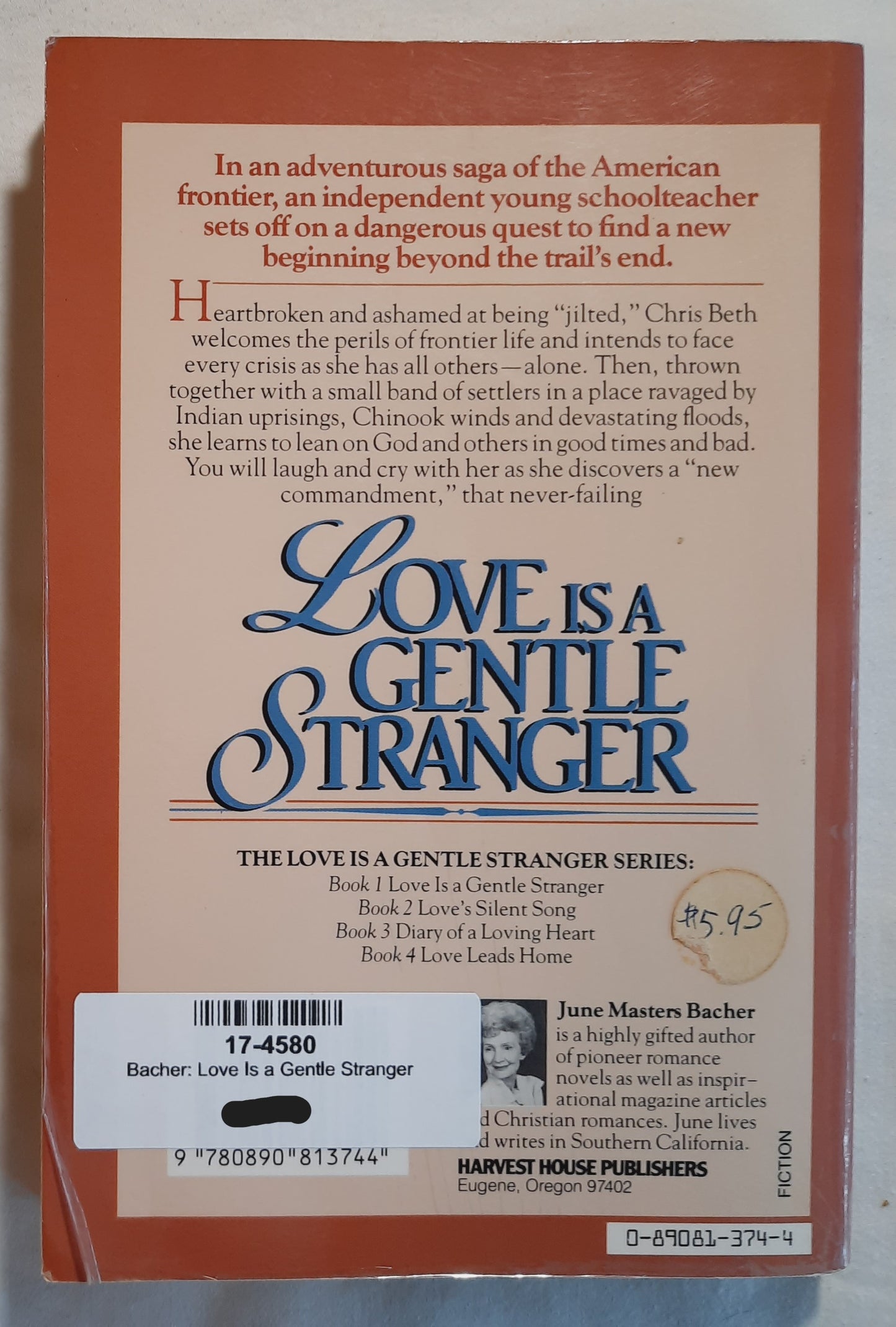 Love Is a Gentle Stranger #1 by June Masters Bacher (Good, 1983, Pbk, 175 pages, Harvest House)