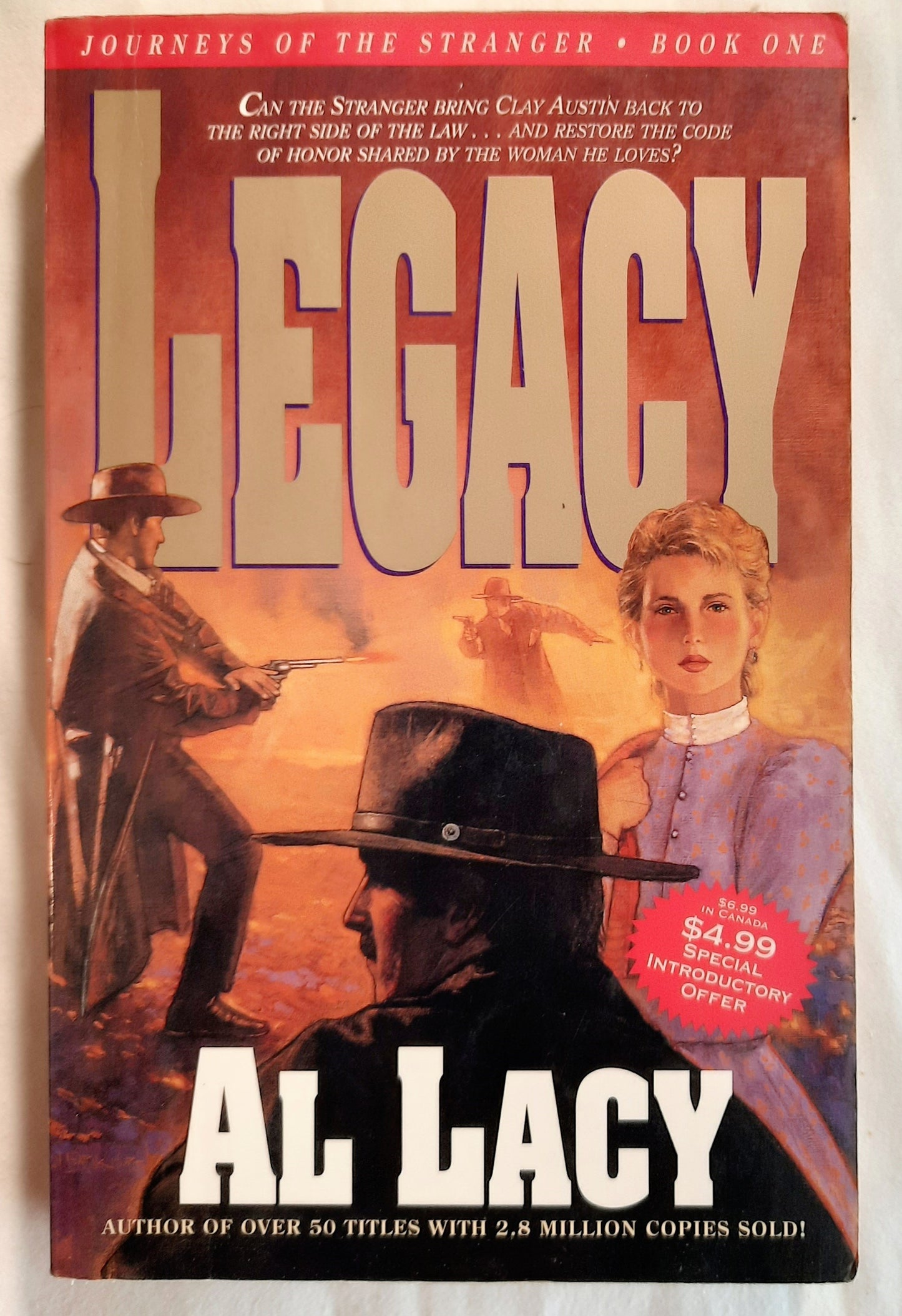 Legacy #1 by Al Lacy (Journeys of the Stranger, Good, 1994, Pbk, 316 pages, Multnomah Books)