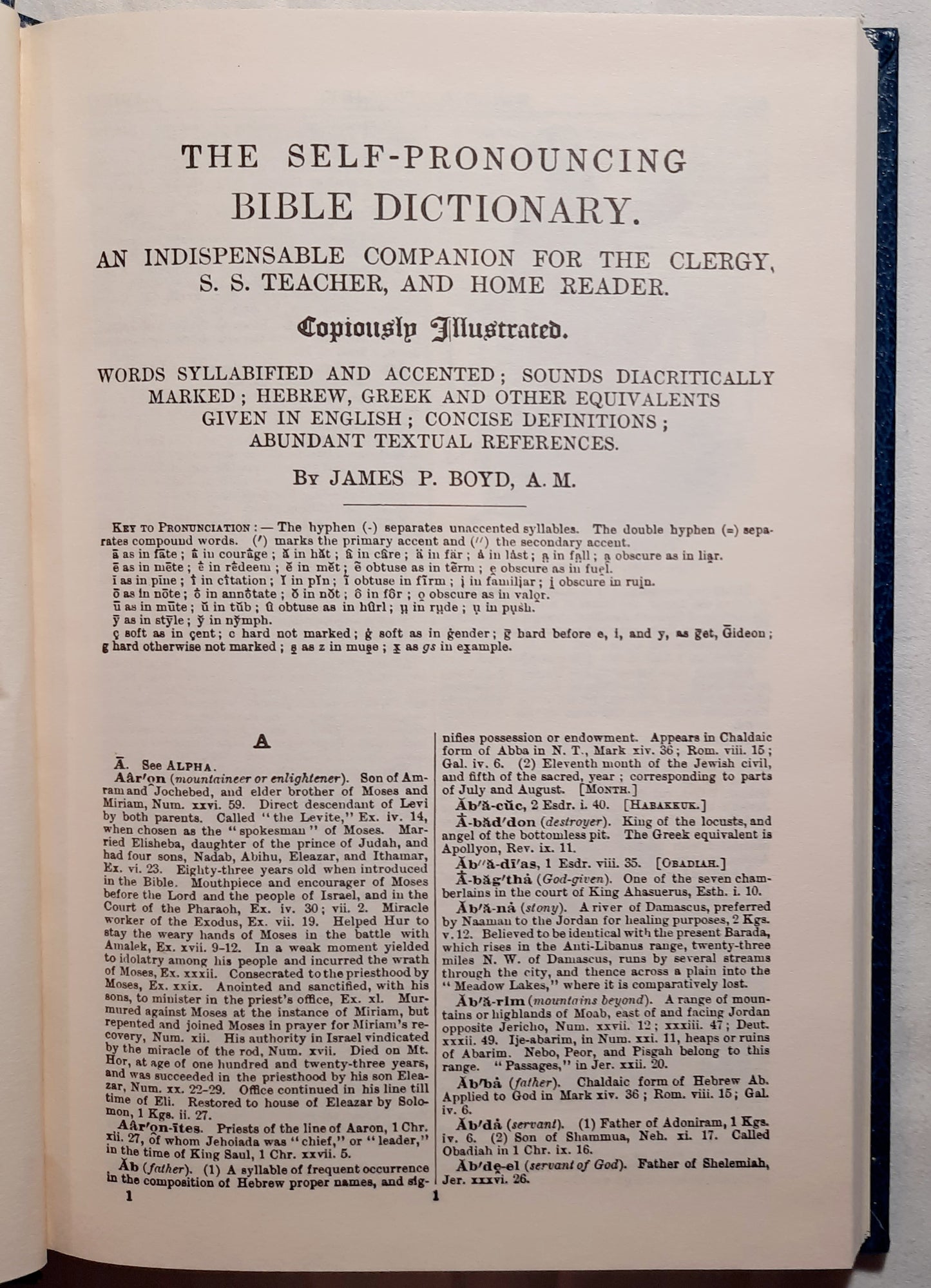 The Practical Bible Dictionary & Atlas with Study Helps by James Boyd (Very good, HC, Thomas Nelson Blue Edition)