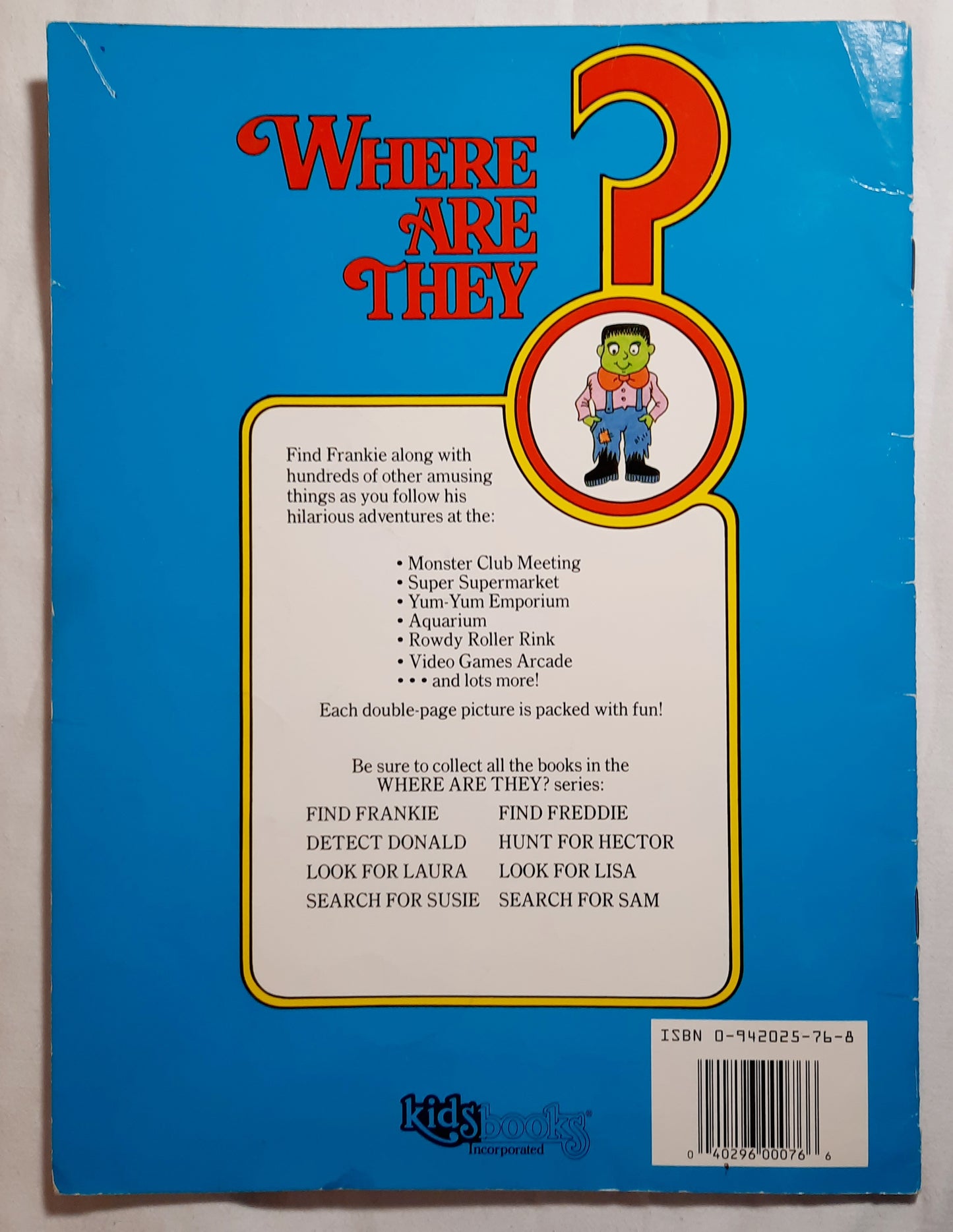 Where Are They? Find Frankie by Anthony Tallarico (Very good, 1990, Pbk, Kidsbooks Inc.)