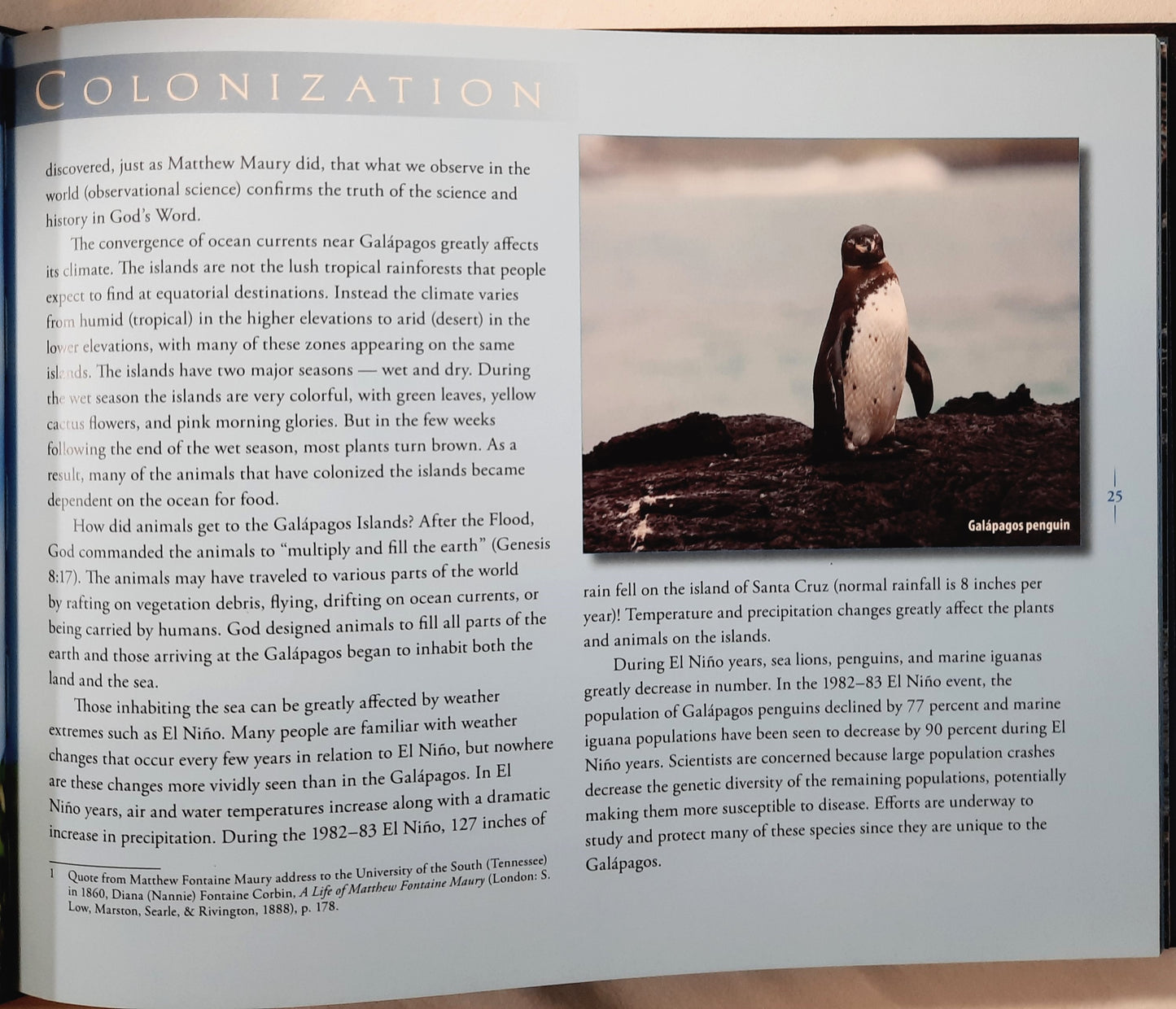 Galapagos Islands: A Different View edited by Georgia Purdom (Like new, 2013, HC, 104 pages, Master Books)