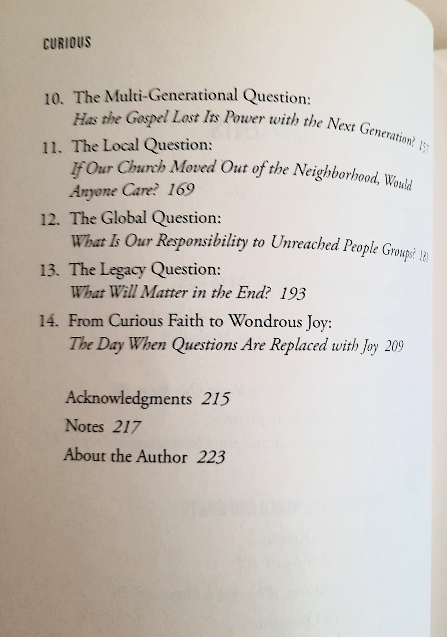 Curious: The Unexpected Power of a Question Led Life by Tom Hughes (New, 2015, Pbk, 256 pages, NavPress)