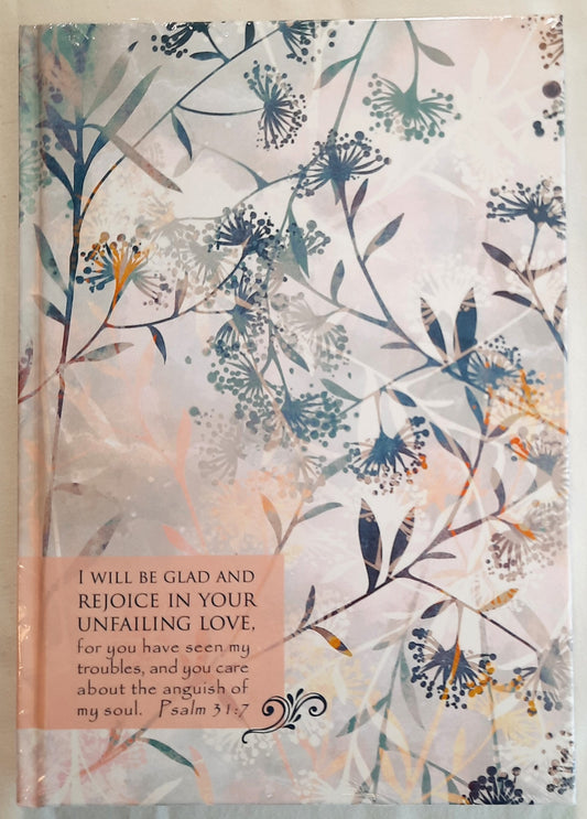 I Will Be Glad Psalm 31:7 Journal by Elim Art (New, HC, Model SEJH56222-YM)
