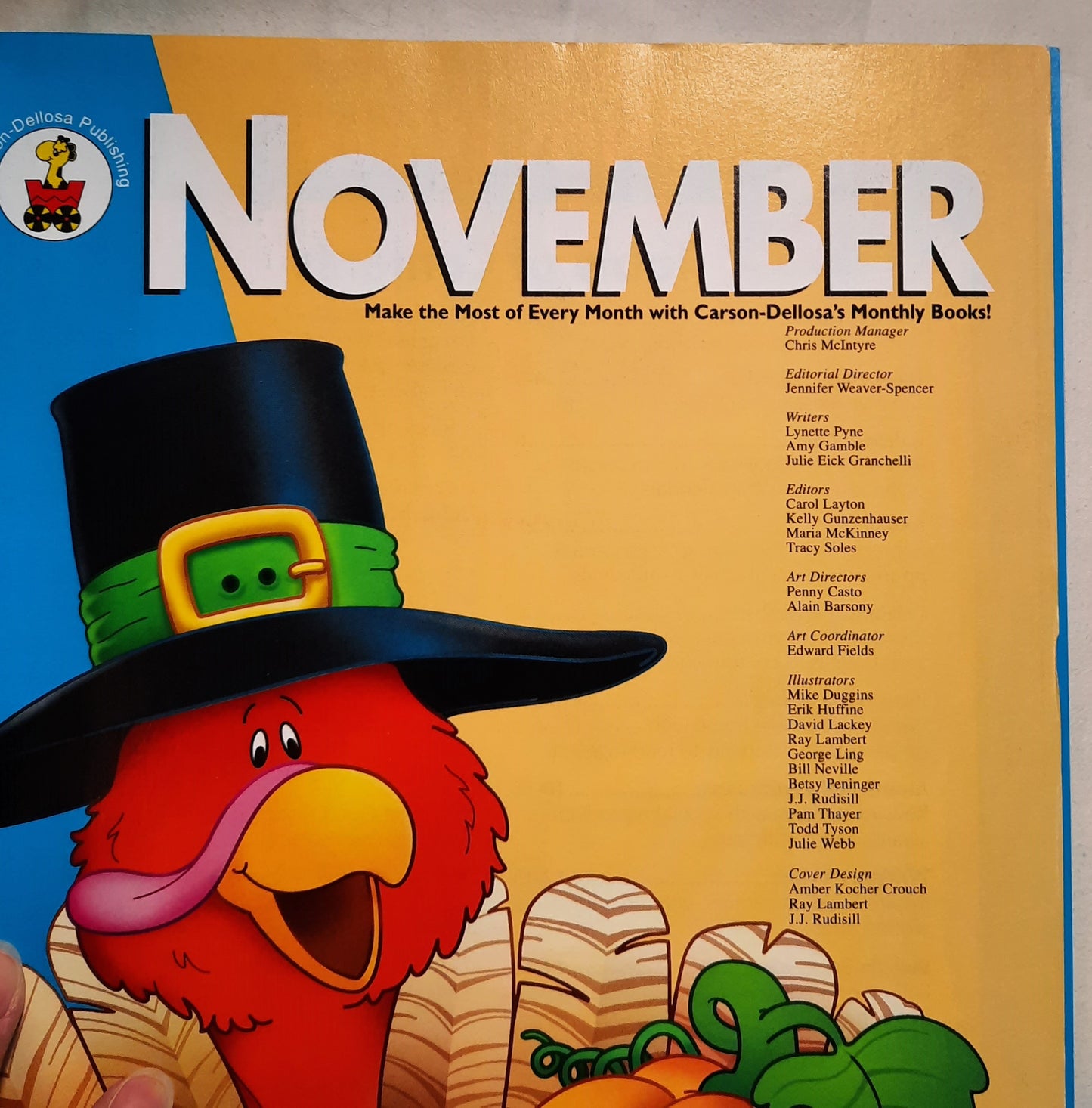 November: Full-Color Monthly Activities for Grades 1-3 by Lynette Pyne (Very good, 2000, Pbk, 98 pgs)