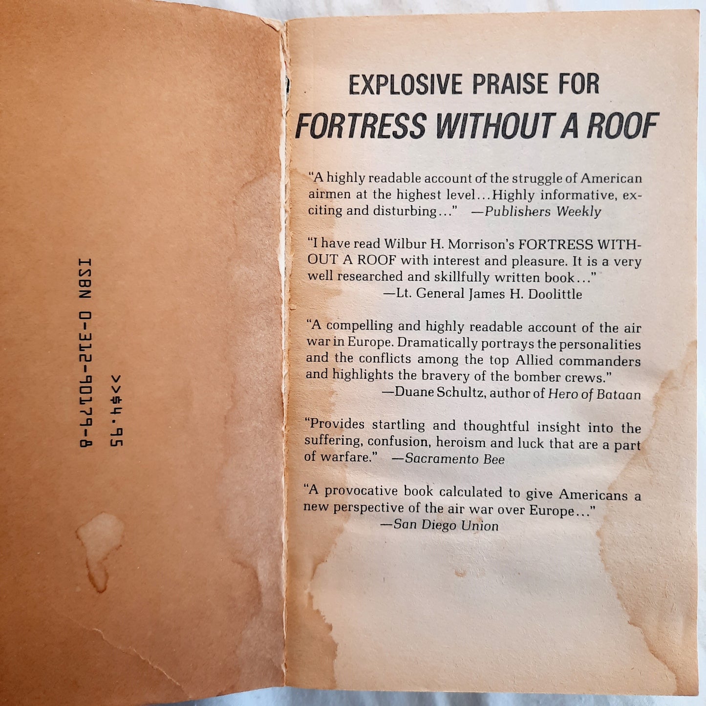 Fortress Without a Roof: The Allied Bombing of the Third Reich by Wilbur H. Morrison (Acceptable, 1986, Pbk, 418 pages, St. Martin's Press)
