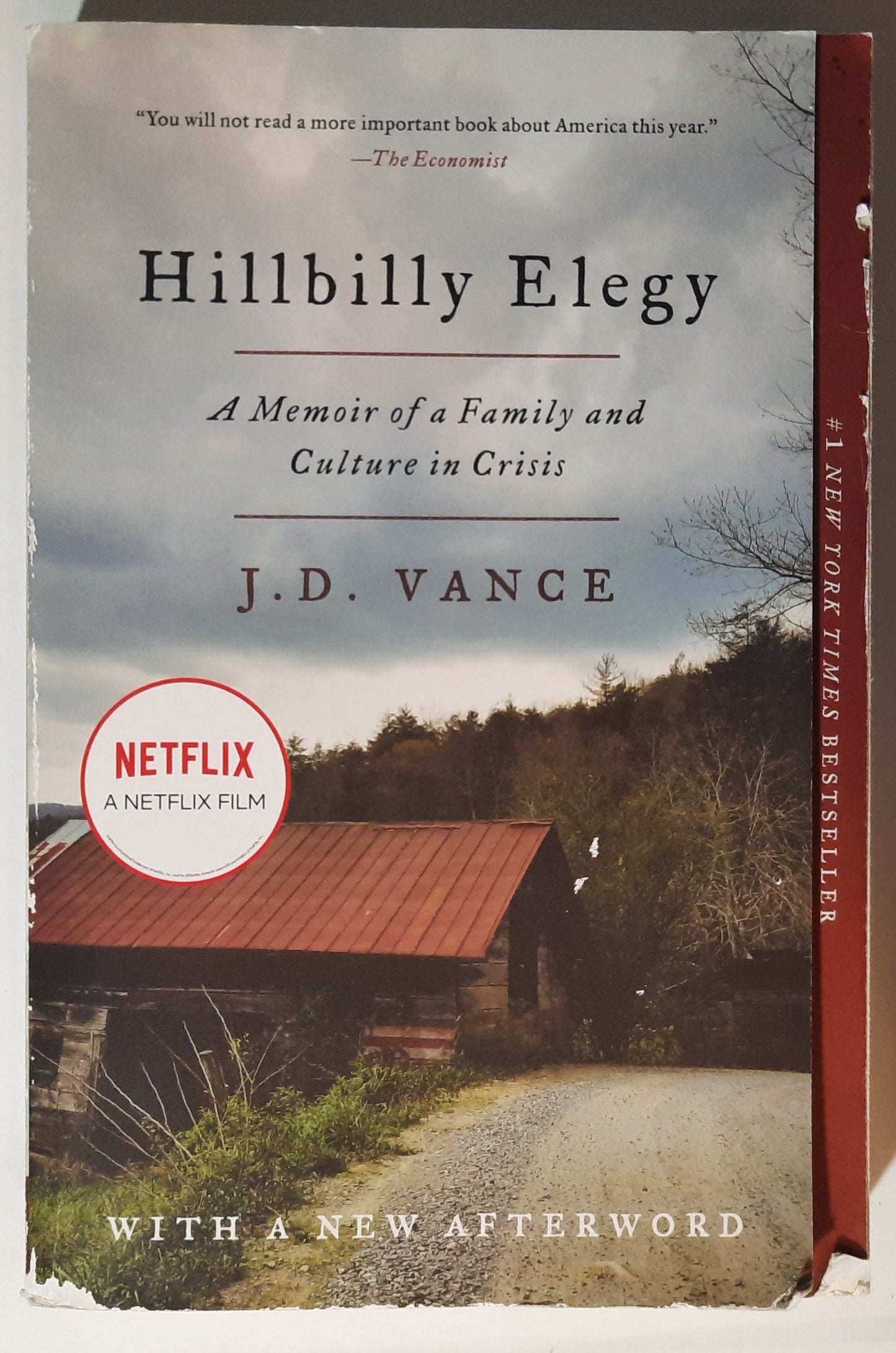 Hillbilly Elegy: A Memoir of a Family and Culture in Crisis by J.D. Vance (Very Good, 2016, PBK, Harper, 272 pages)