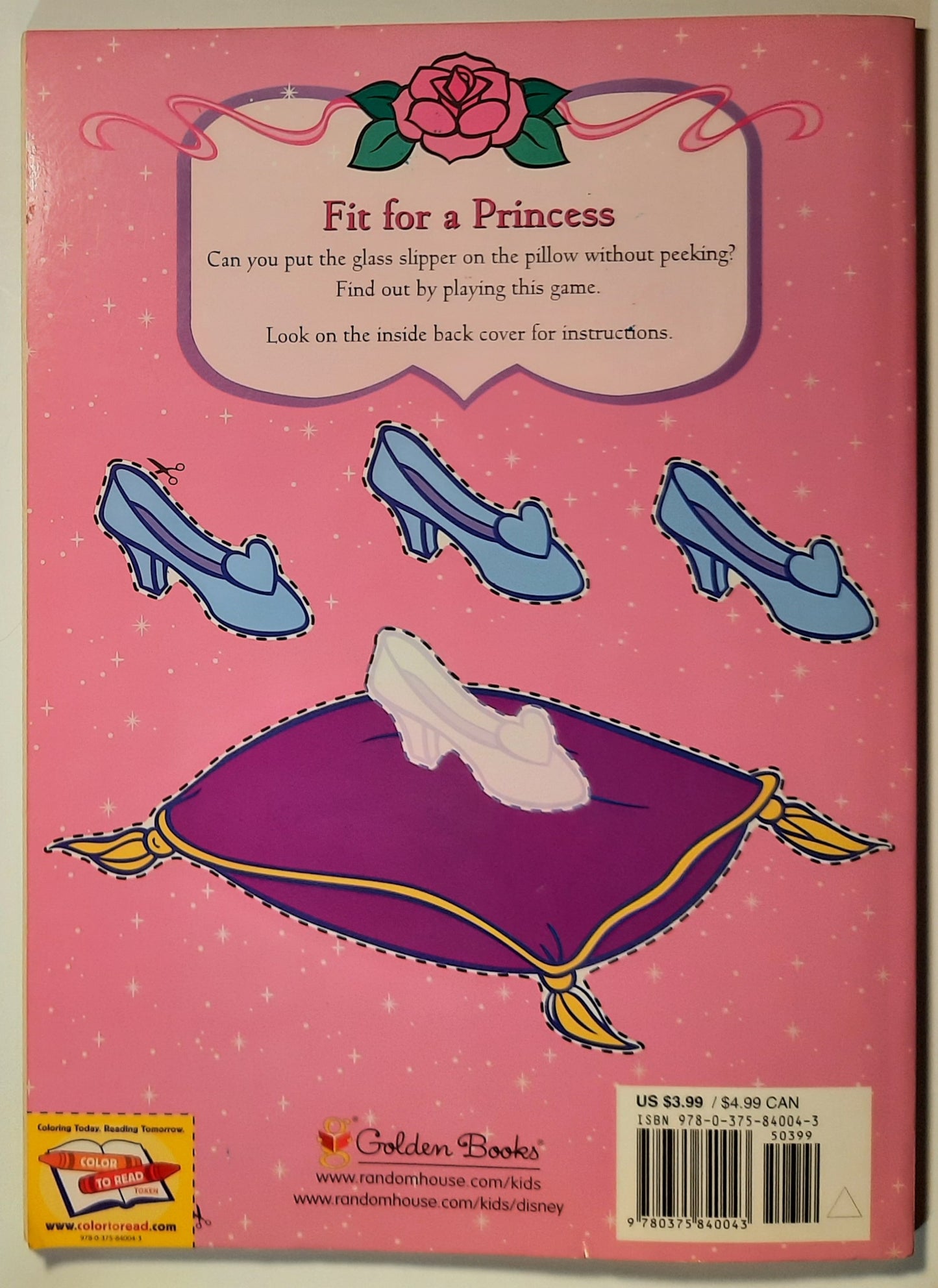 Cinderella III: A Twist in Time: A Perfect Fit Coloring Book (Good, 2006, PBK, 72 pages, Golden Books)