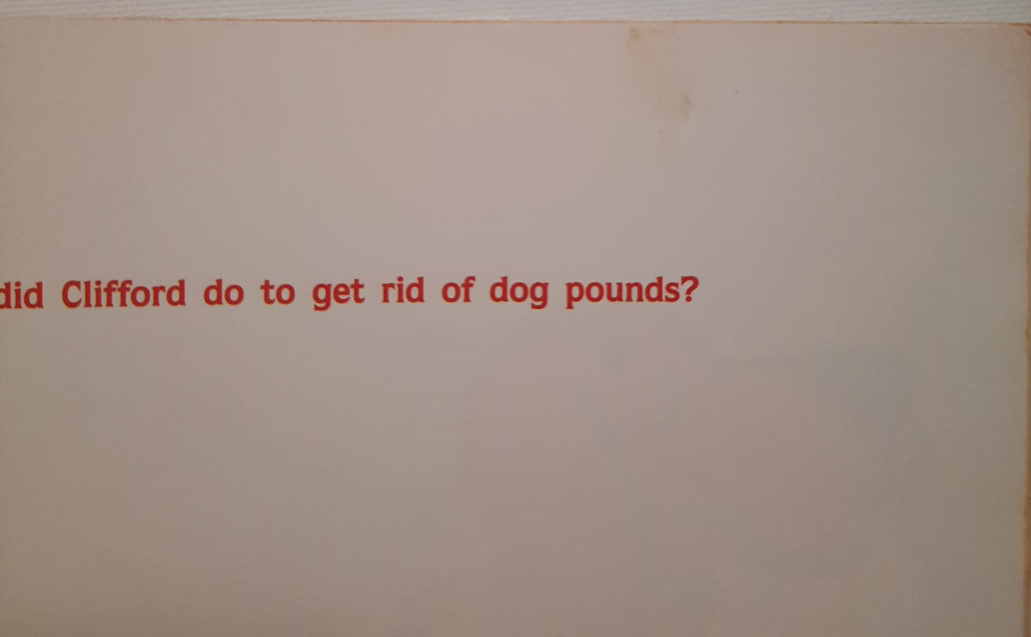 Clifford's Riddles by Norman Bridwell (Clifford the Big Red Dog, Good, 1974, Pbk, 32 pages, Scholastic)
