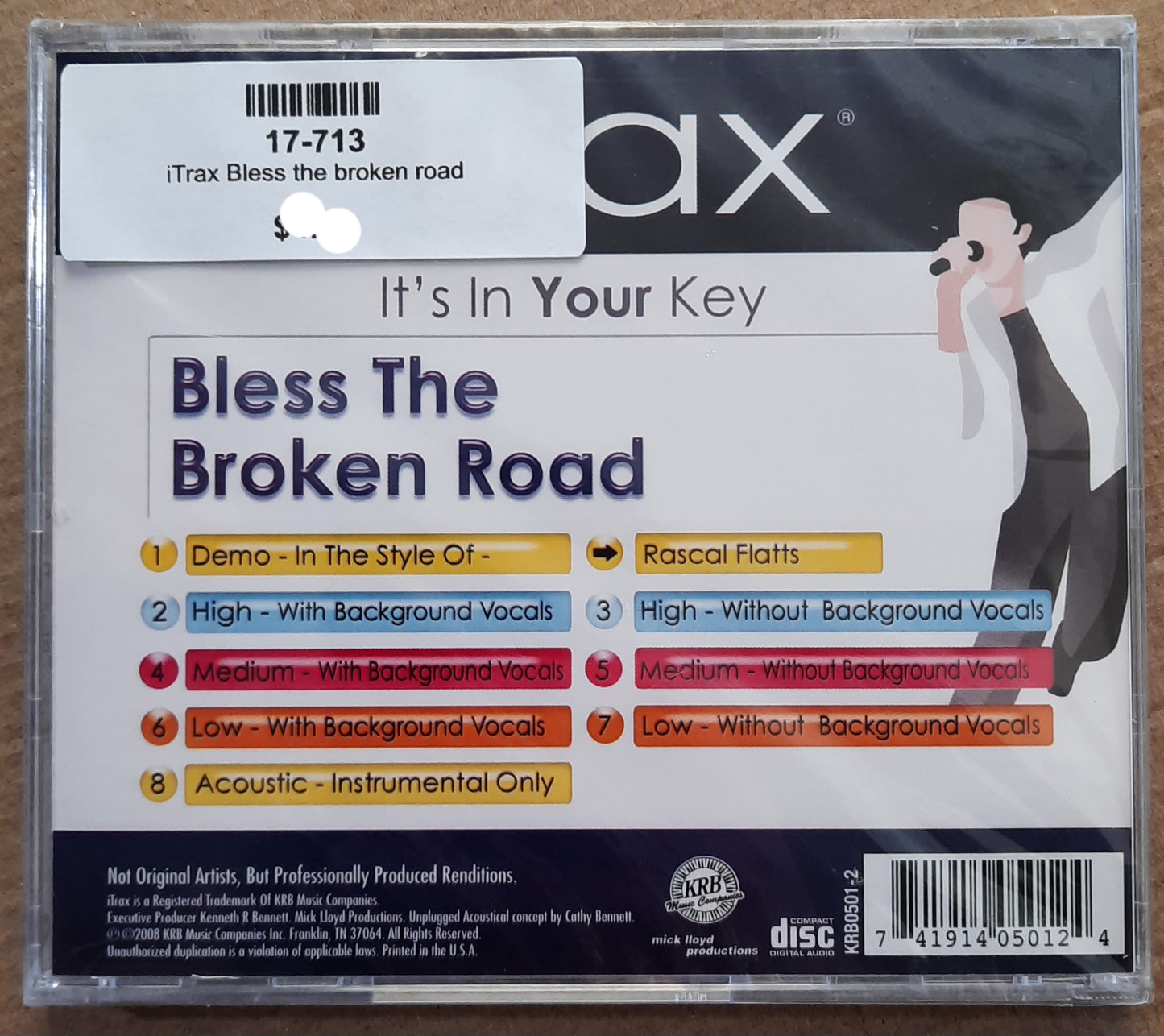 Bless the Broken Road ITrax Accompaniment/Performance Audio CD NEW