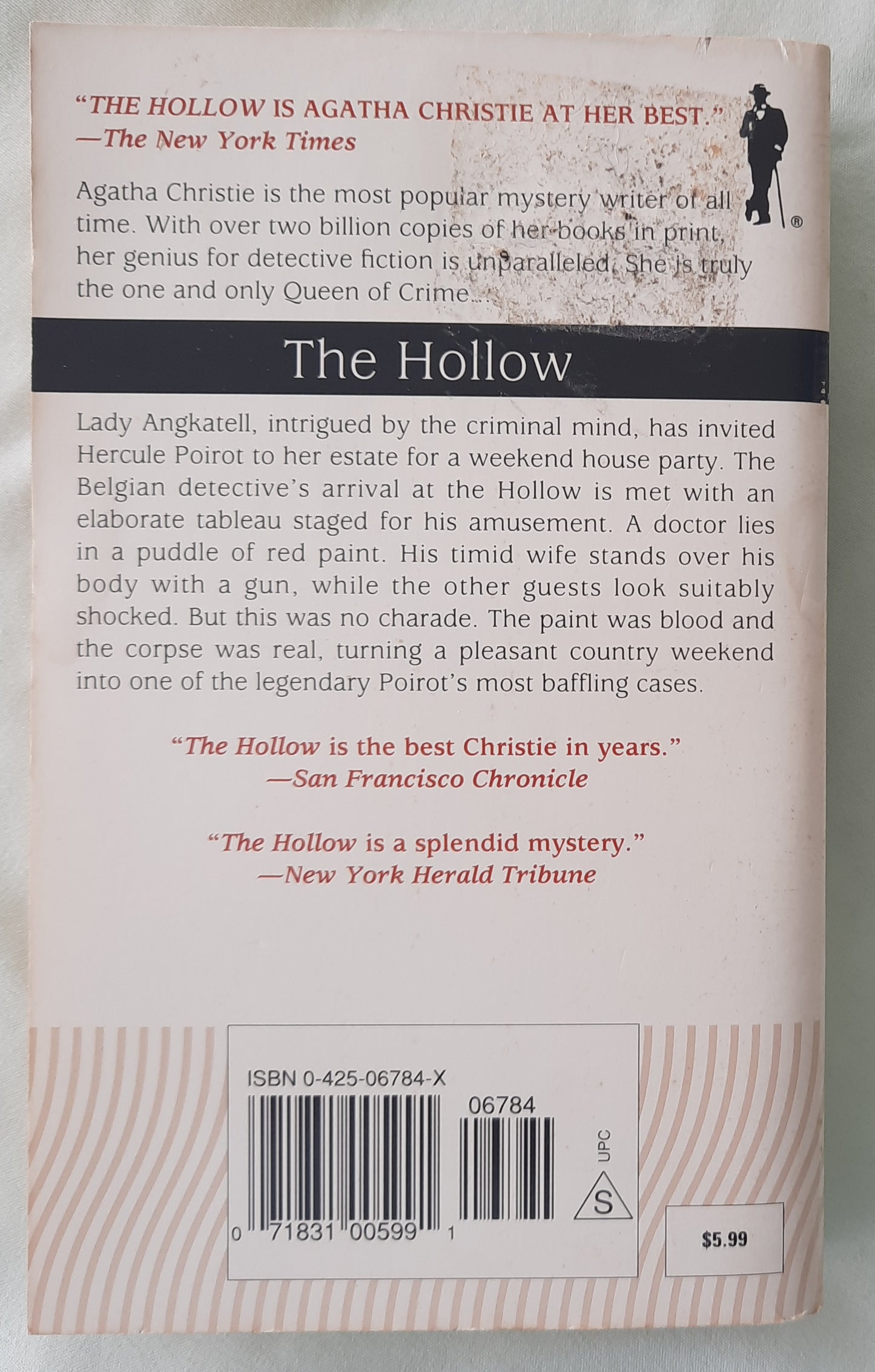 The Hollow by Agatha Christie (Hercule Poirot, Very good, 1984, Pbk, 264 pages, Berkley Books)