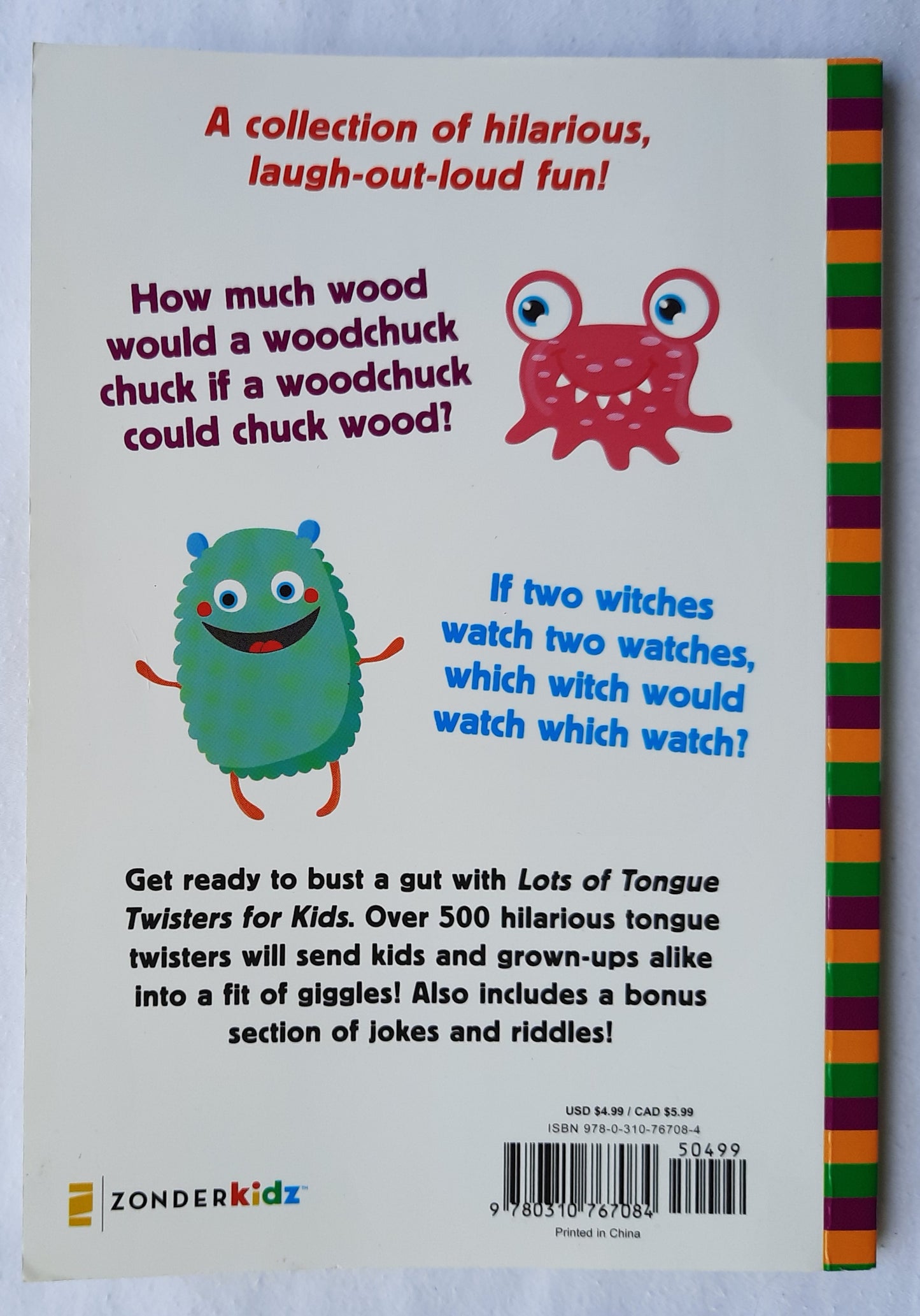 Lots of Tongue Twisters for Kids by Whee Winn (Very good, 2019, Pbk, 126 pages, Zonderkidz)