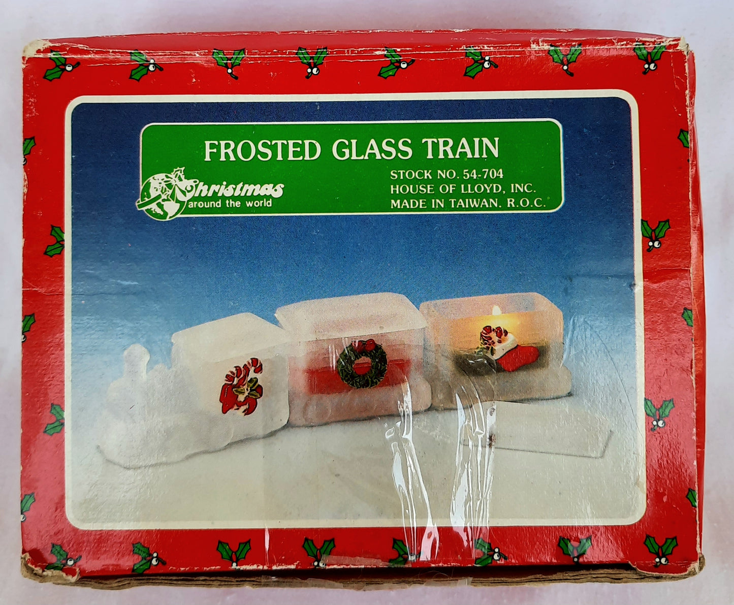 Christmas Around the World Frosted Glass Train by House of Lloyd, Inc. (New in opened box)
