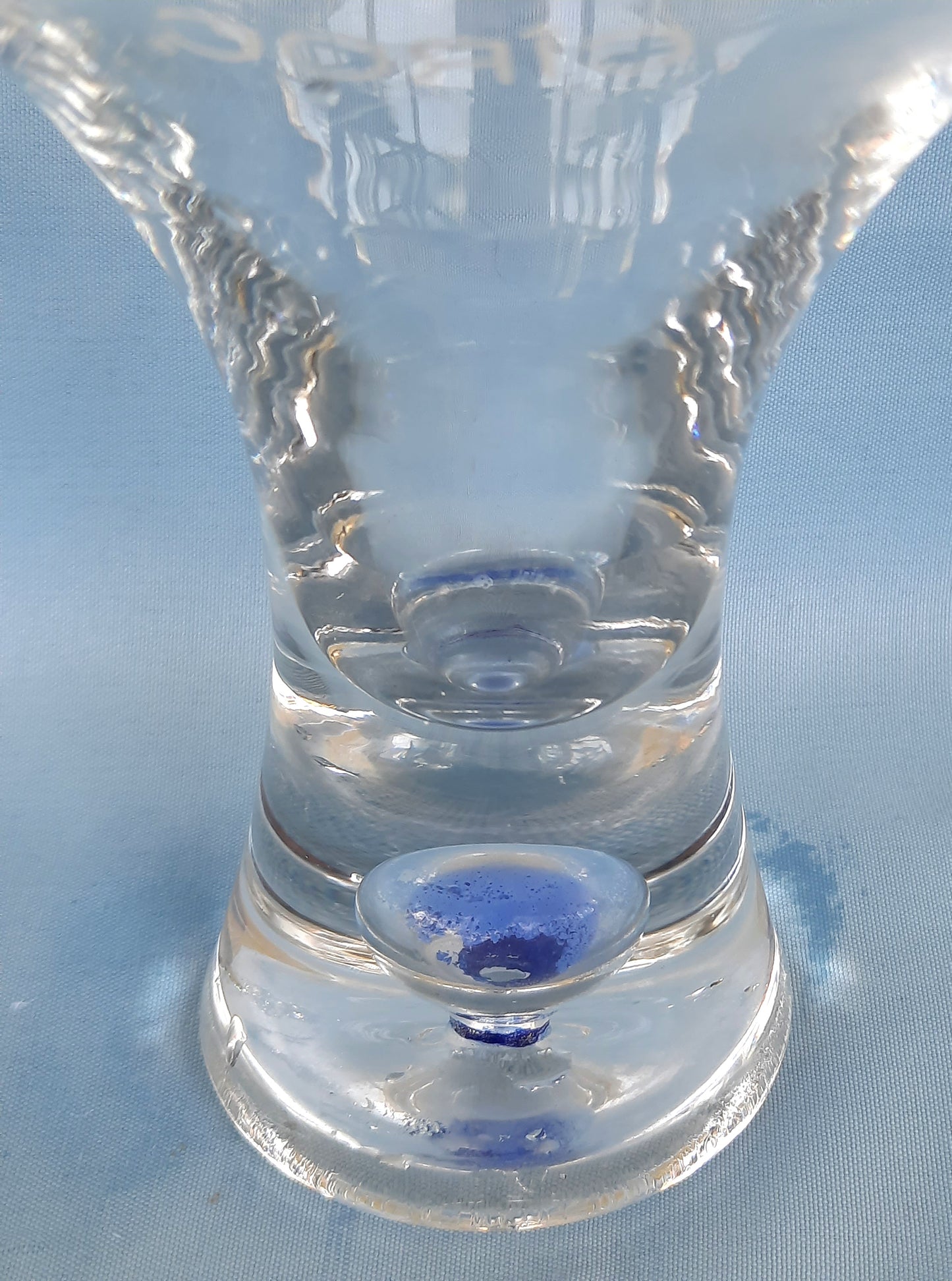 Ciroc Martini Cocktail Bubble Base Hand-Blown, Tapered Glass 5" High x 4.75" Wide