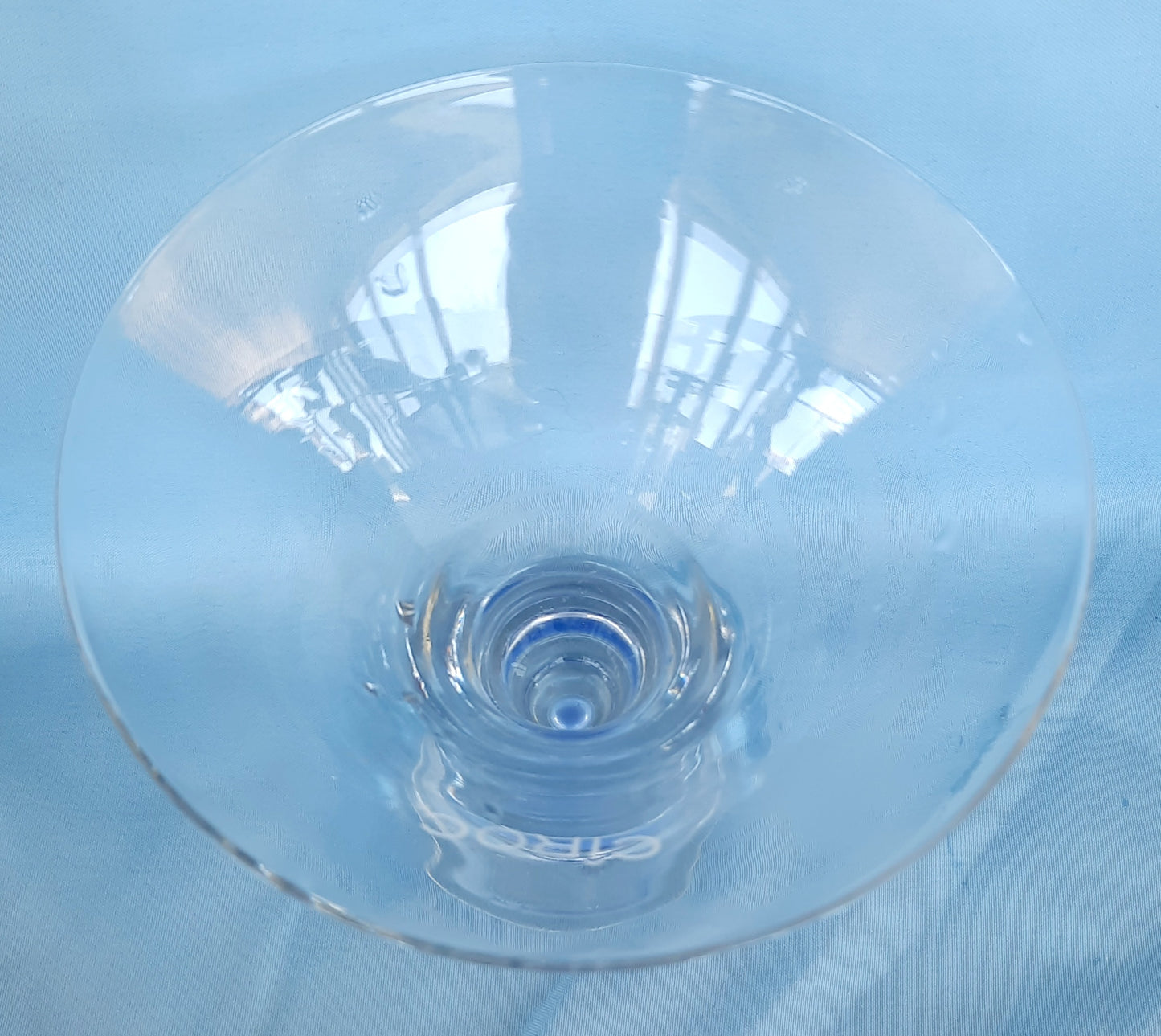 Ciroc Martini Cocktail Bubble Base Hand-Blown, Tapered Glass 5" High x 4.75" Wide