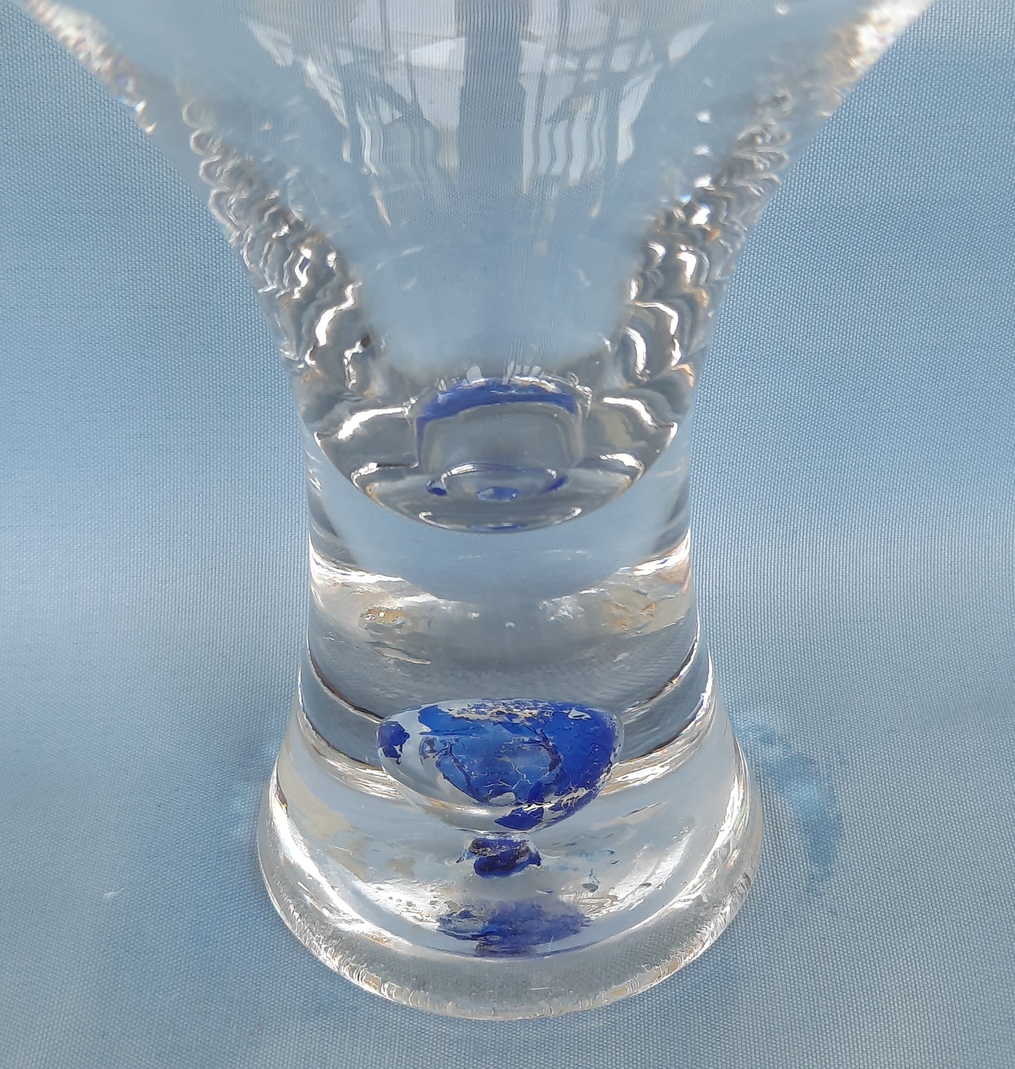 Ciroc Martini Cocktail Bubble Base Hand-Blown, Tapered Glass 5" High x 4.75" Wide